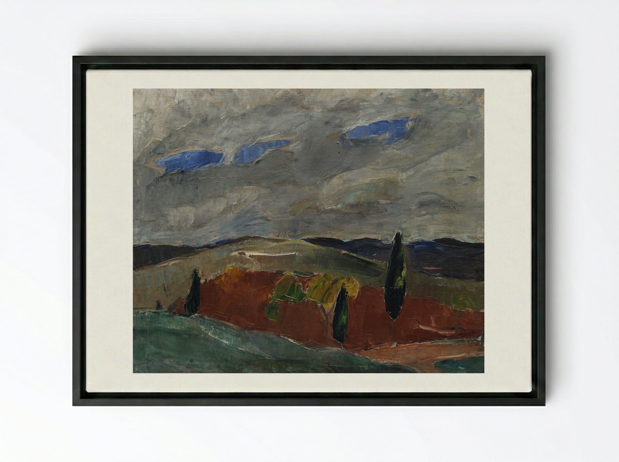 Cemetery Road in Toledo - Jens Adolf Jerichau - Framed Canvas Black