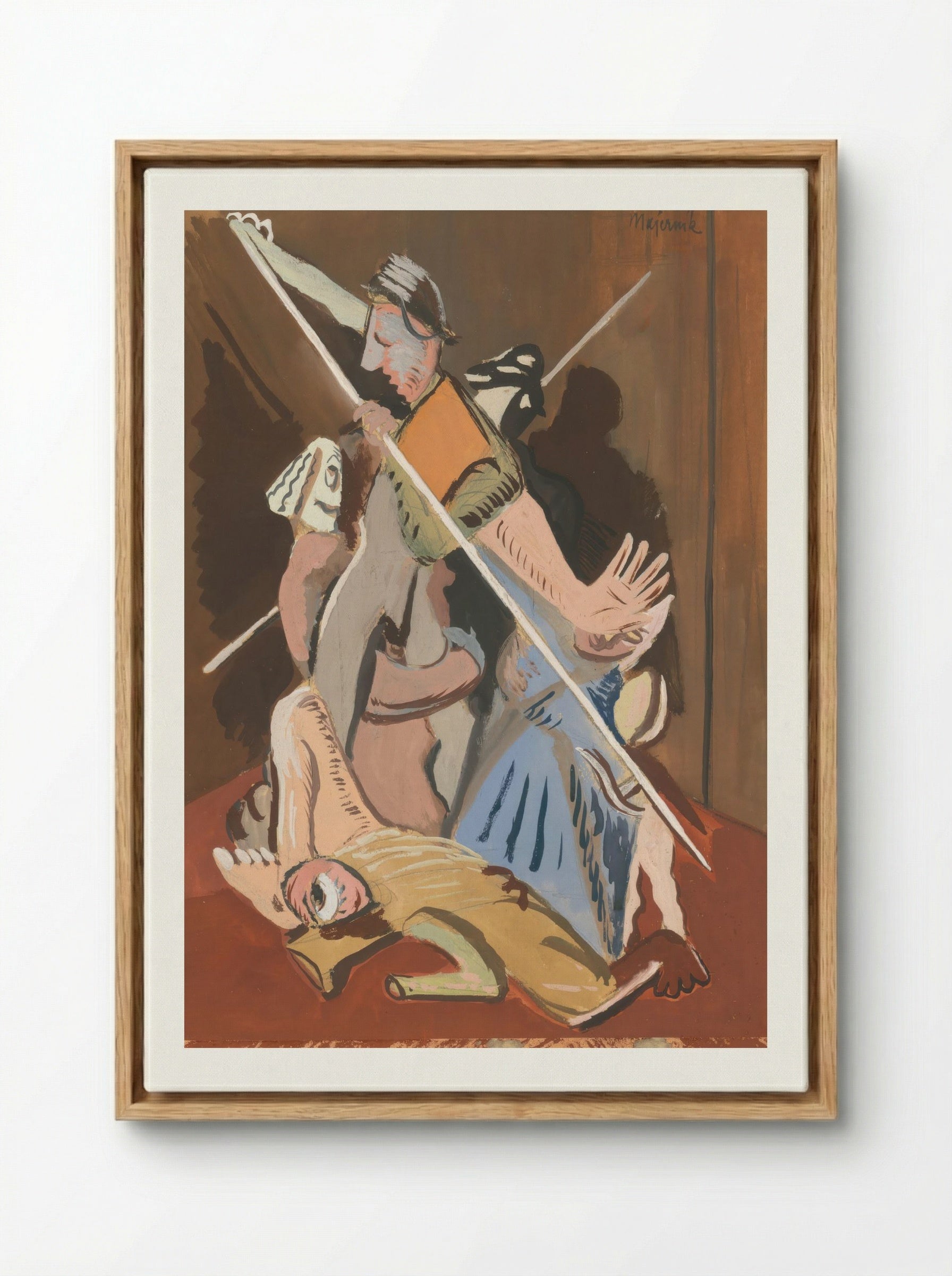 St Sebastian - Cyprián Majerník - Framed Canvas Wood