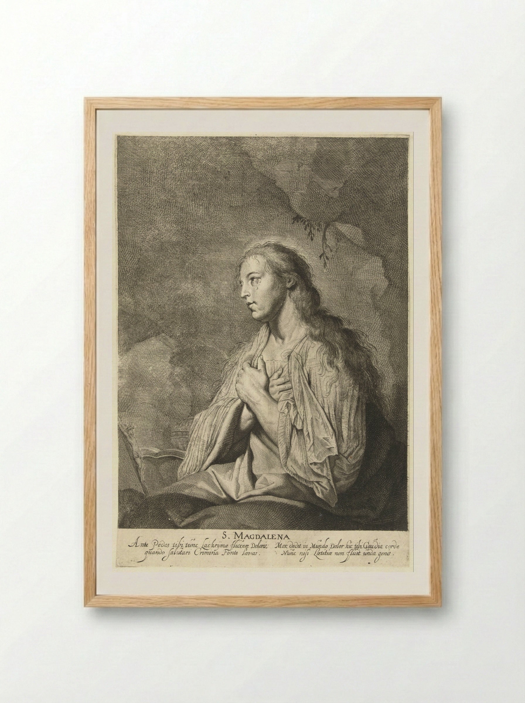 Heilige Maria Magdalena als zondares - Pieter de Grebber - Framed Print Wood