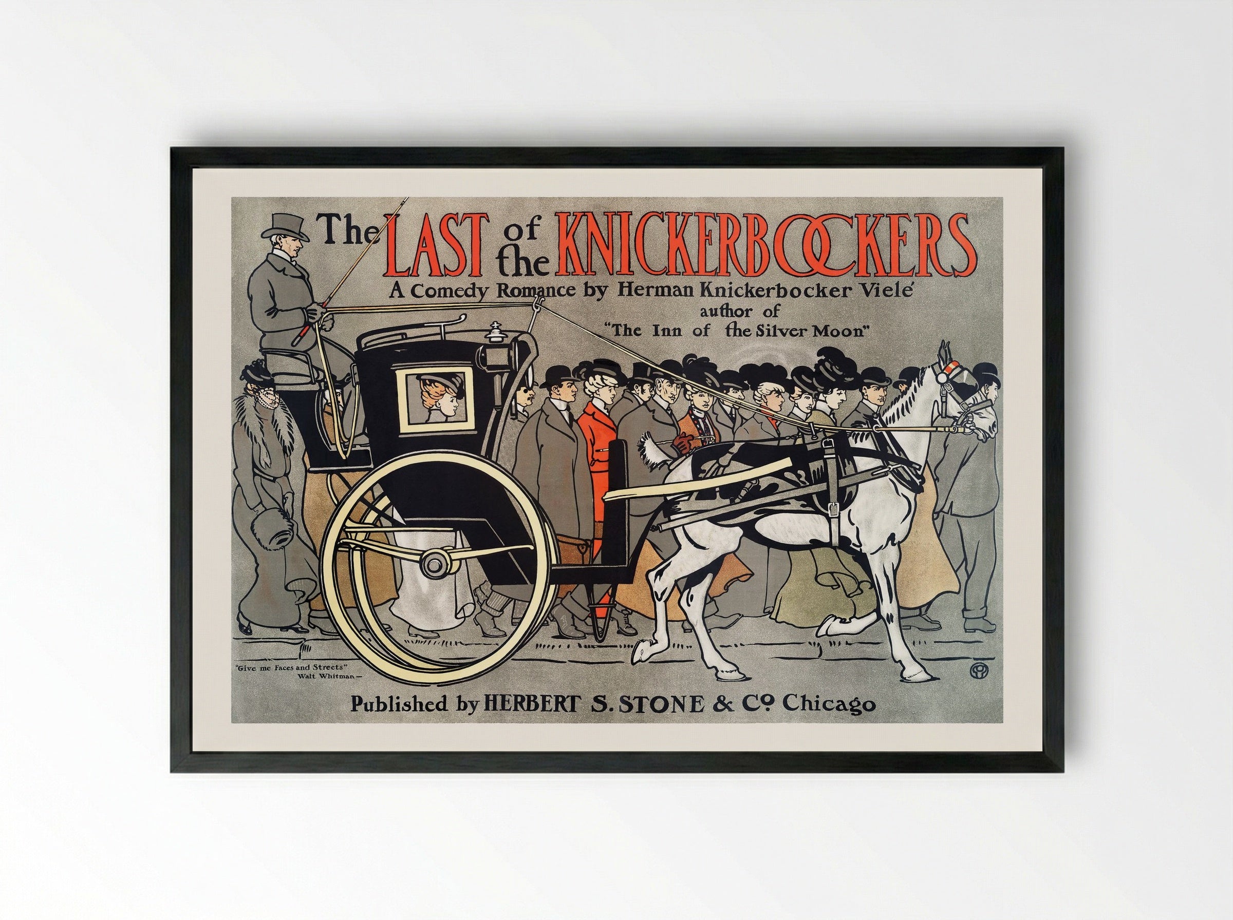 The Last of the Knickerbockers - Edward Penfield - Framed Print Black