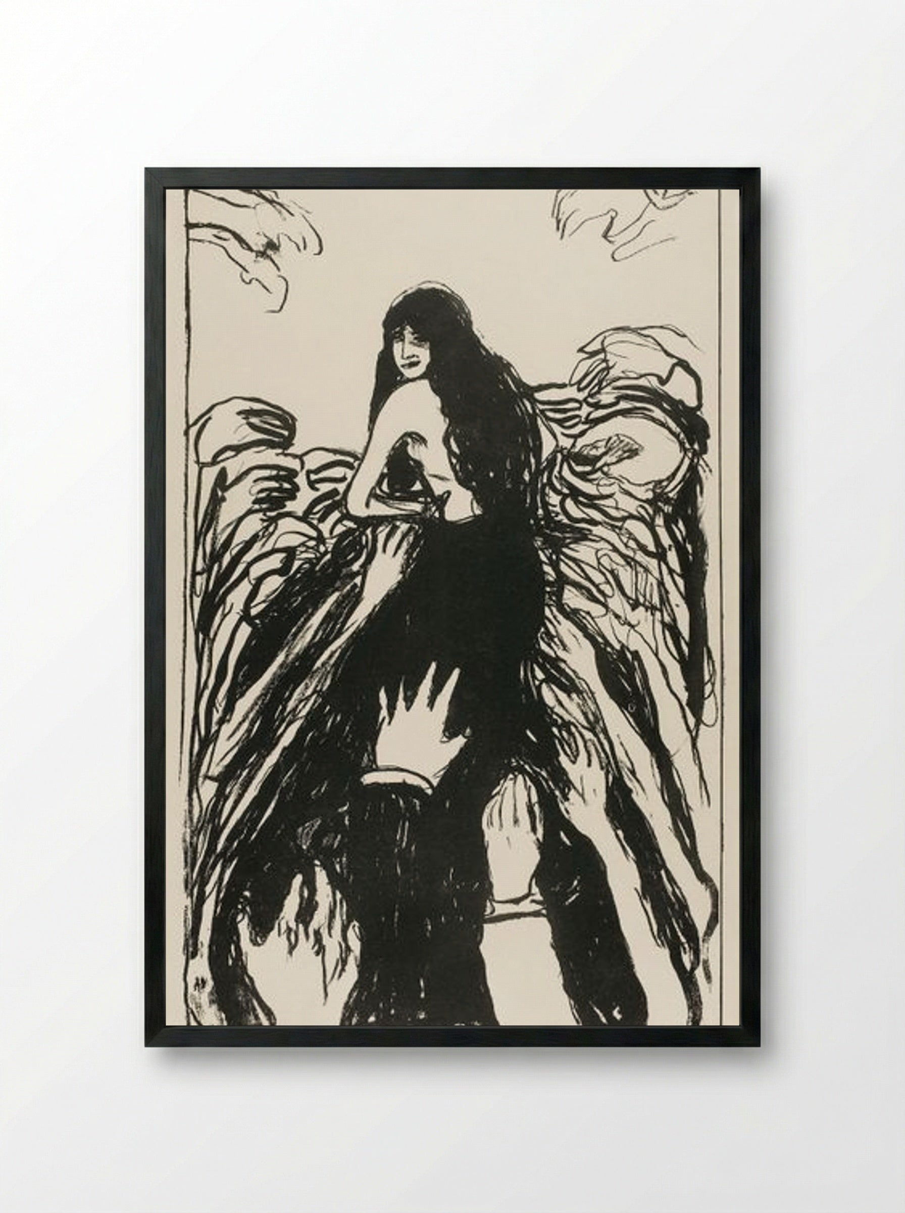 The Hands - Edvard Munch - Framed Print Black