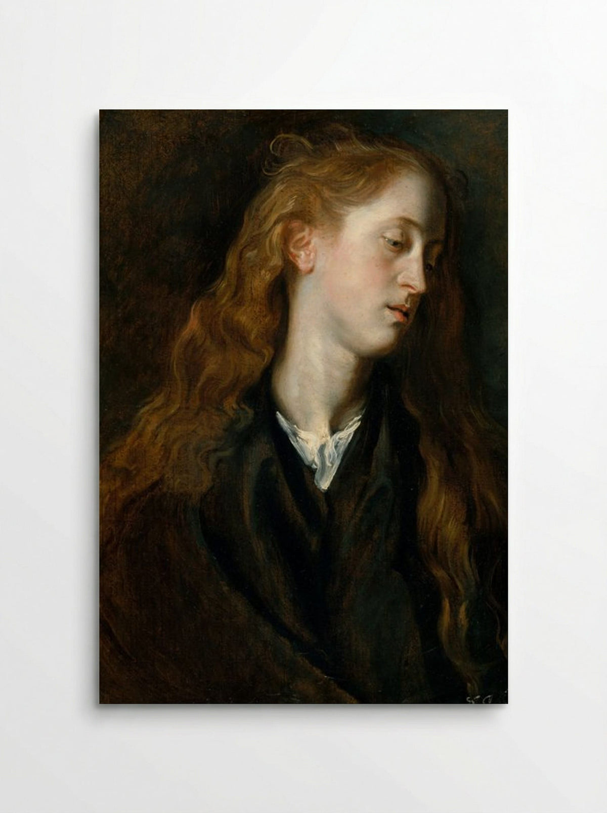 Study, Head of a Young Woman - Anthony van Dyck - Poster