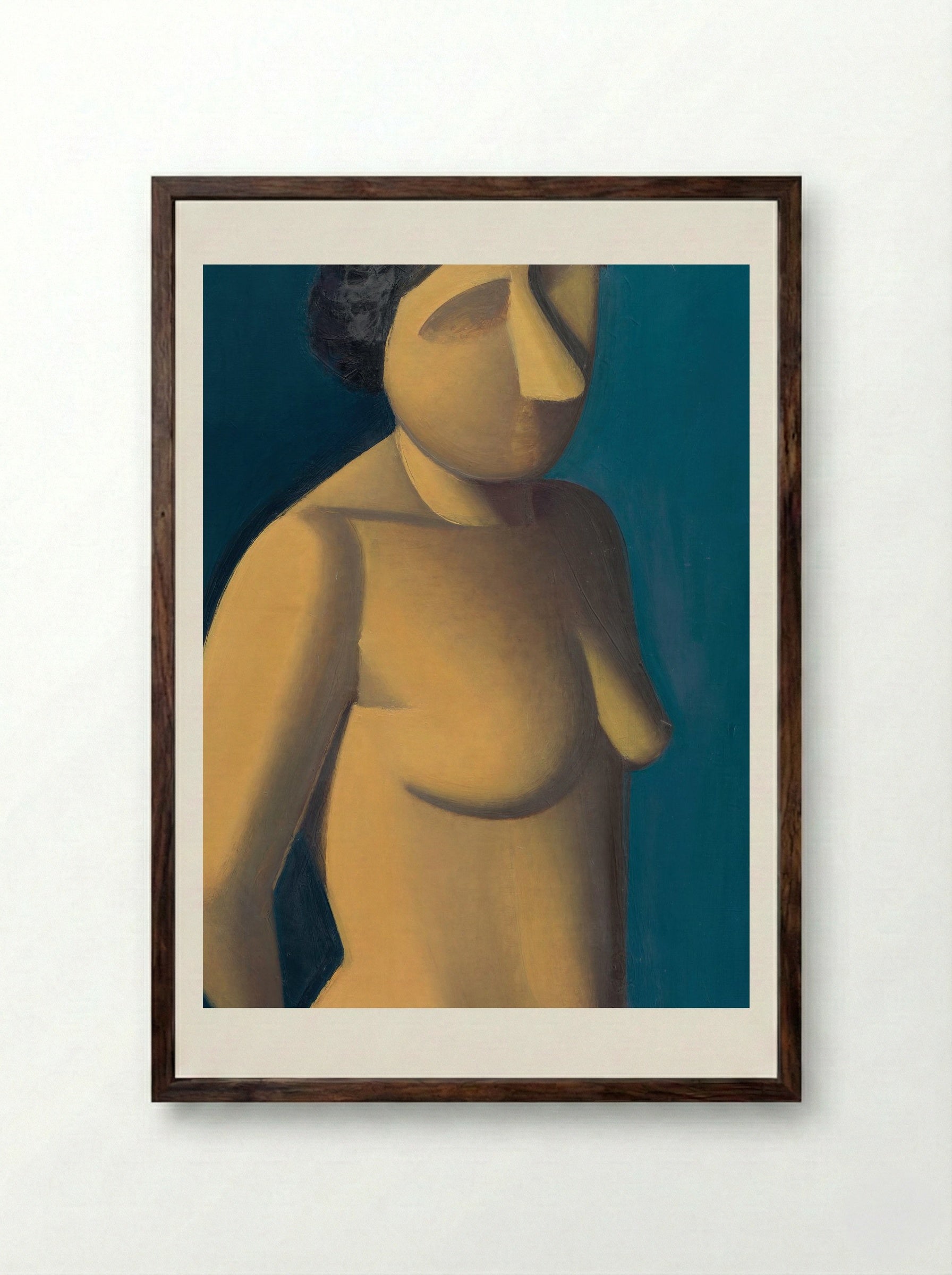 Female Model - Vilhelm Lundstrøm - Framed Print Dark Wood