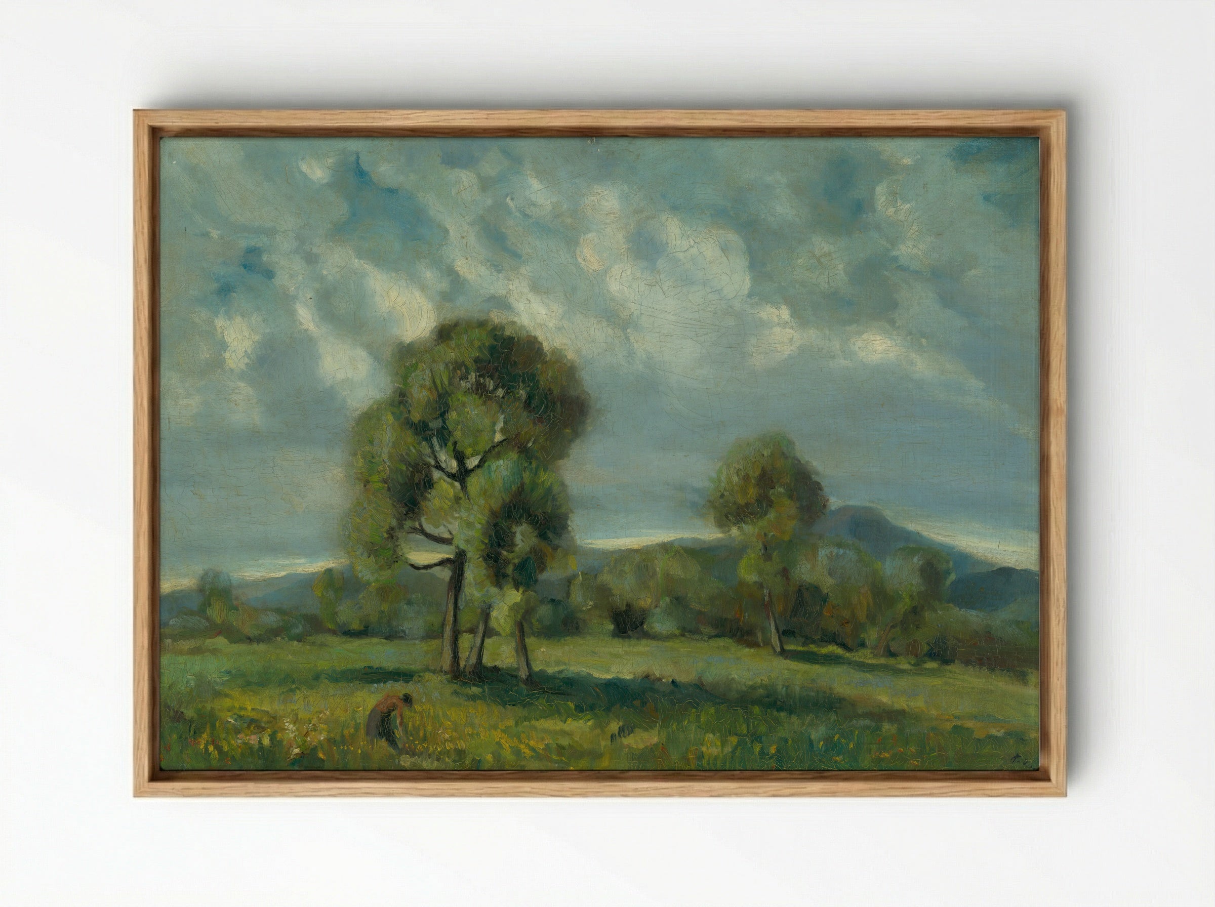 Liptov Landscape with Trees - Zolo Palugyay - Framed Canvas Wood