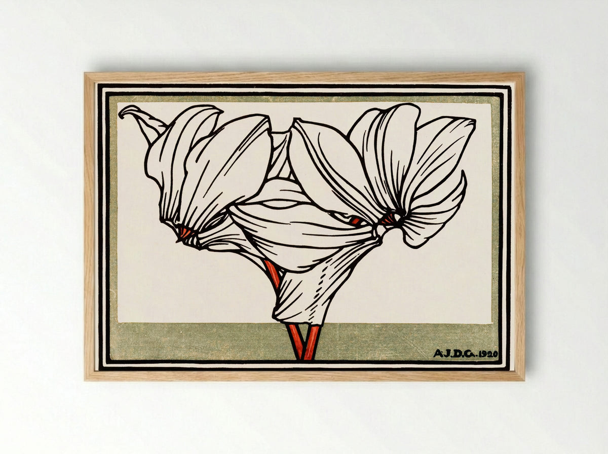 Cyclamen - Julie de Graag - Framed Print Wood