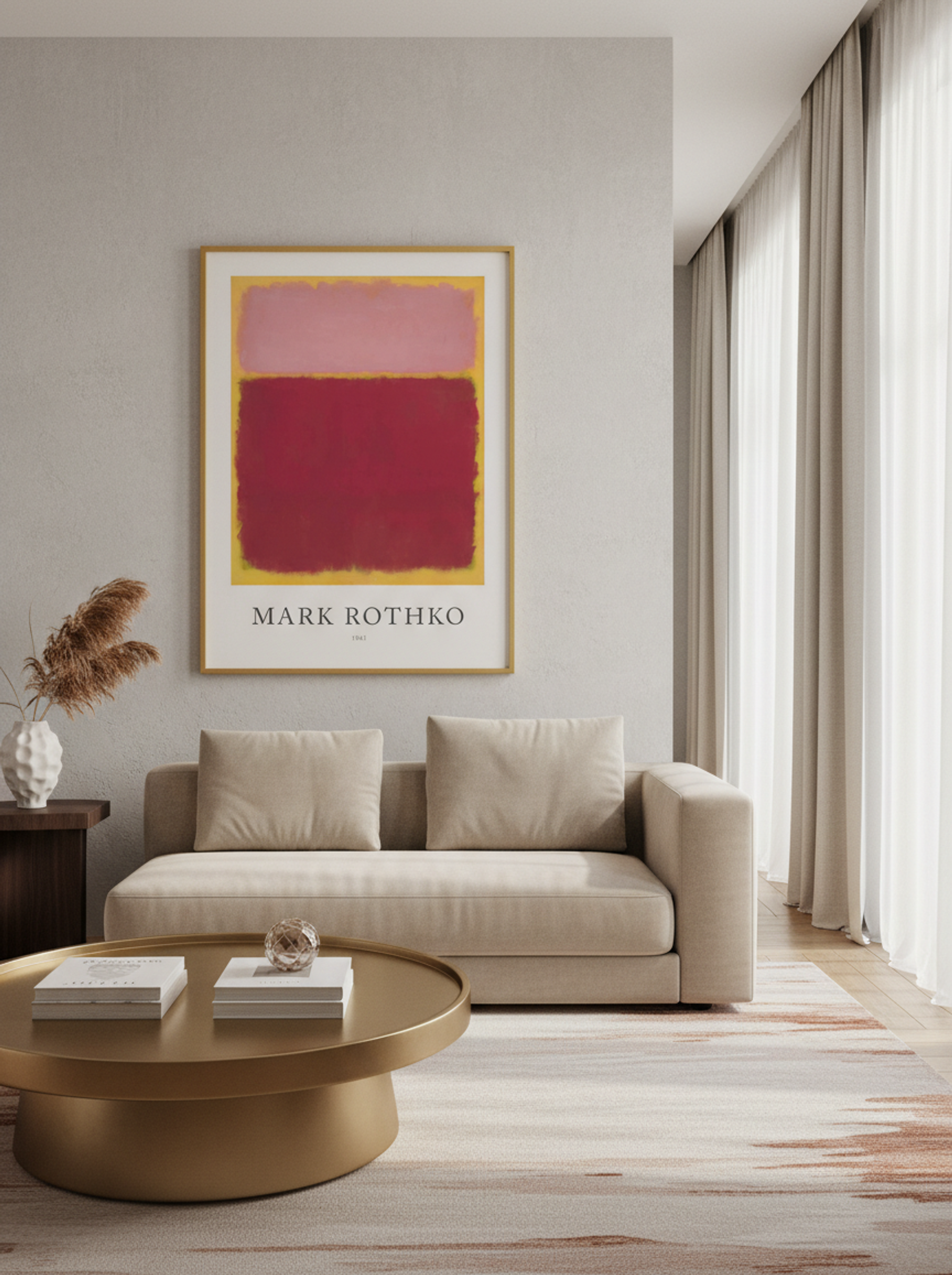 Untitled (Pink and Red over Yellow) - Mark Rothko - Lifestyle