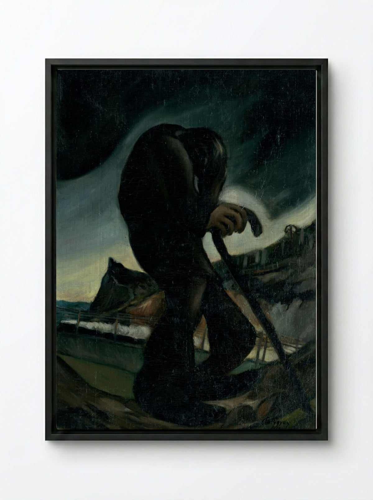 The Wandering Jew - Zolo Palugyay - Framed Canvas Black