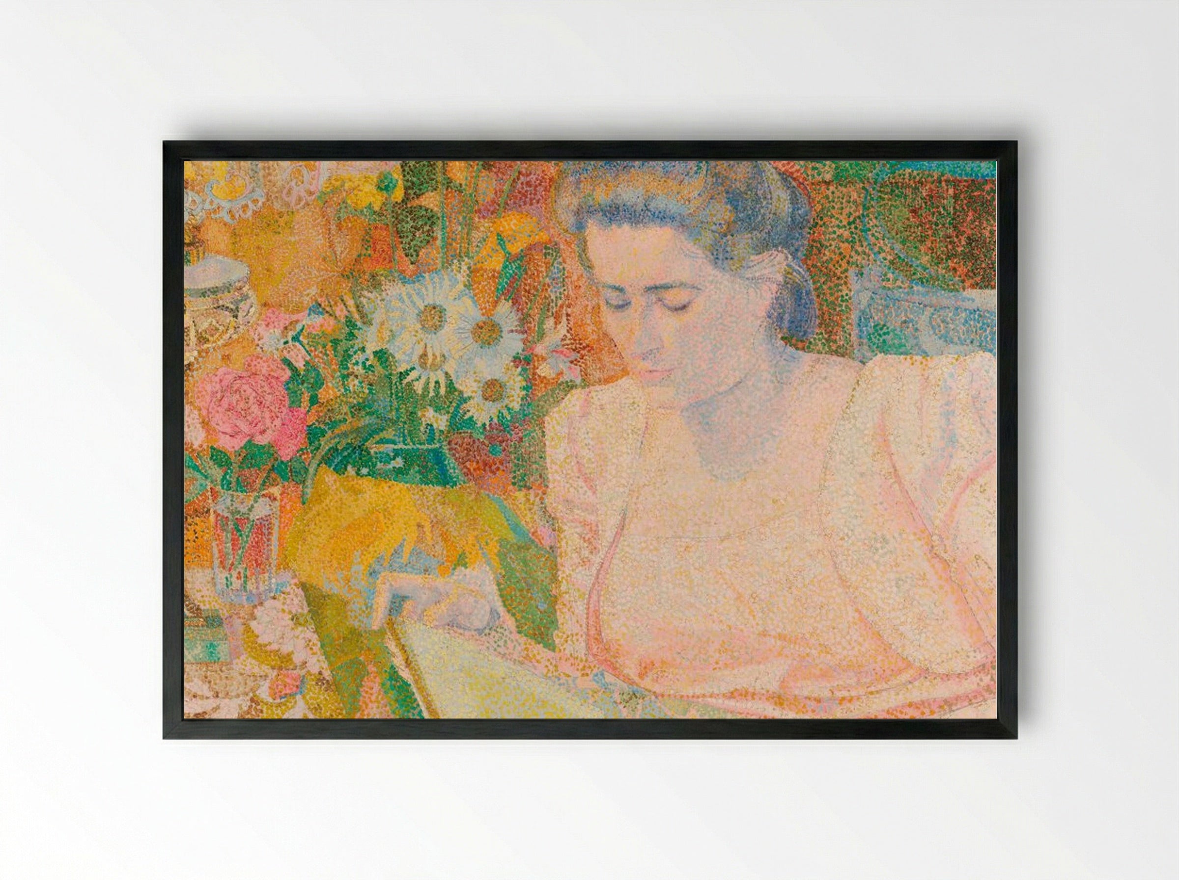 Portrait of Mrs. Marie Jeannette de Lange - Jan Toorop - Framed Print Black