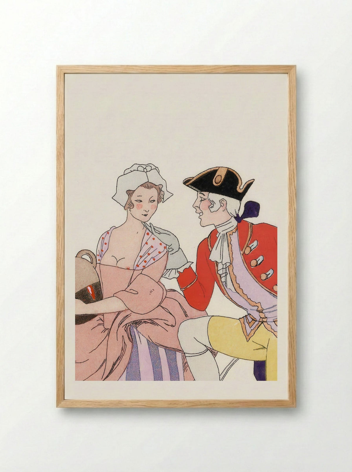 La Cruche caffée - George Barbier - Framed Print Wood