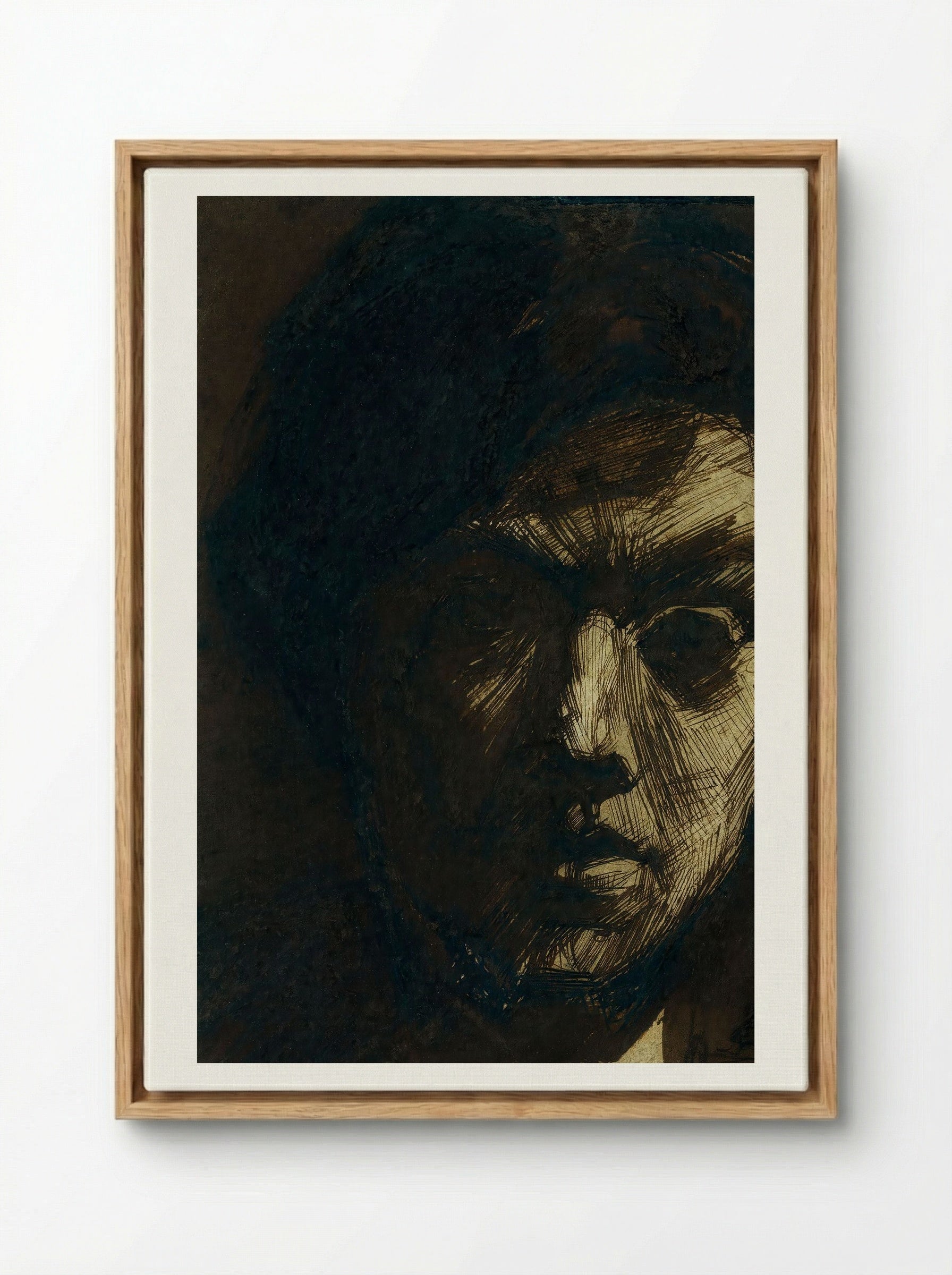 Self-Portrait of the Painter Jan Toorop - Jan Toorop - Framed Canvas Wood