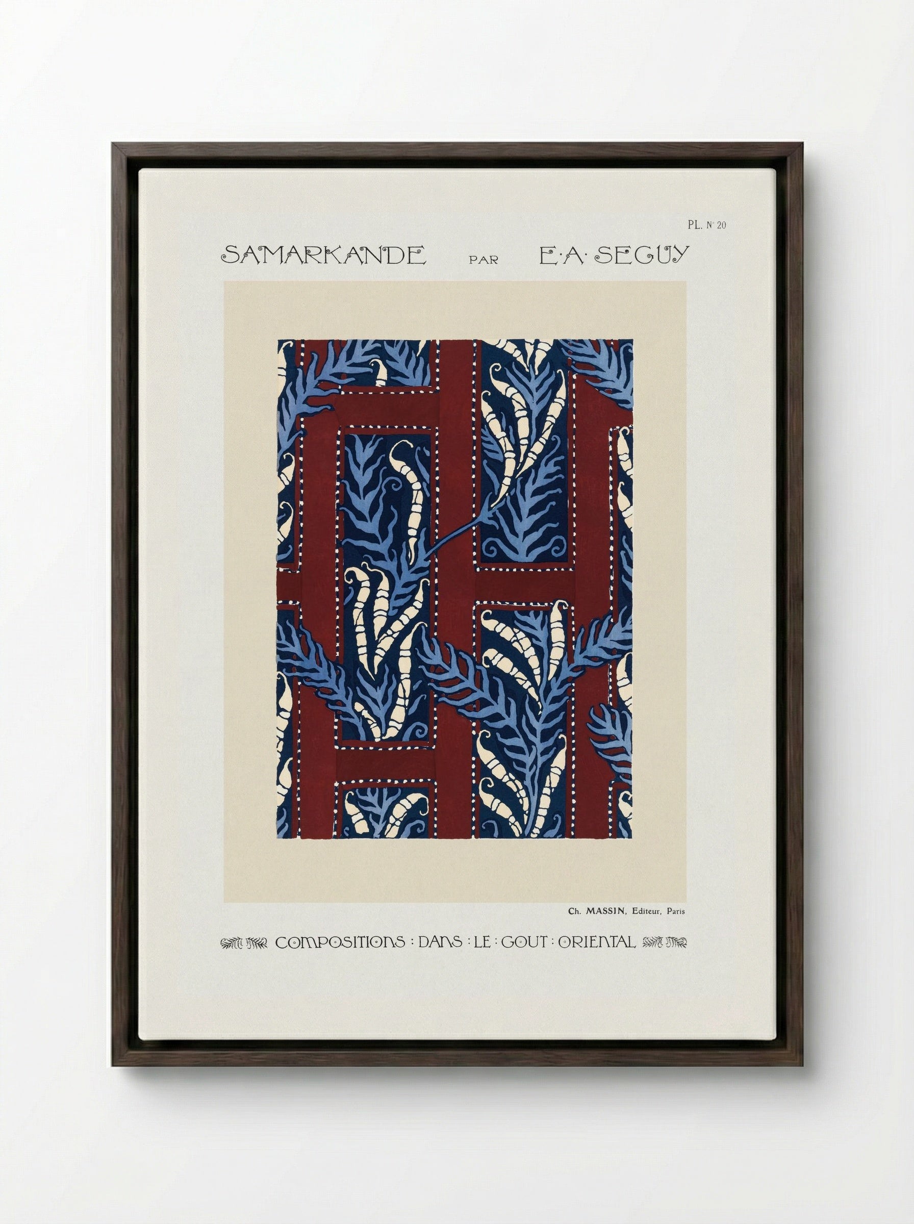 Samarkande, Plate No. 20 - Émile-Allain Séguy - Framed Canvas Dark Wood