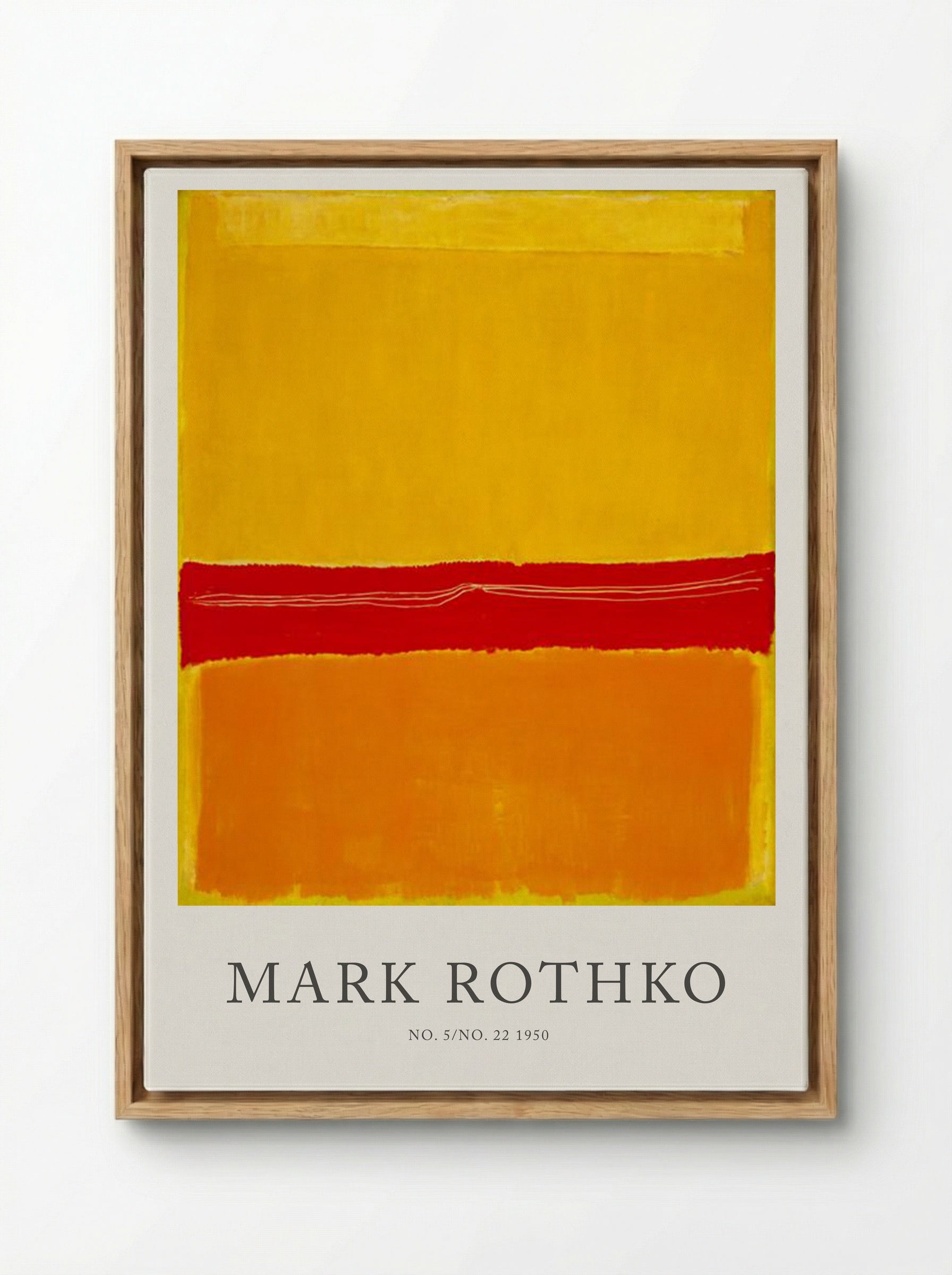 No. 5/No. 22 - Mark Rothko - Framed Canvas Wood