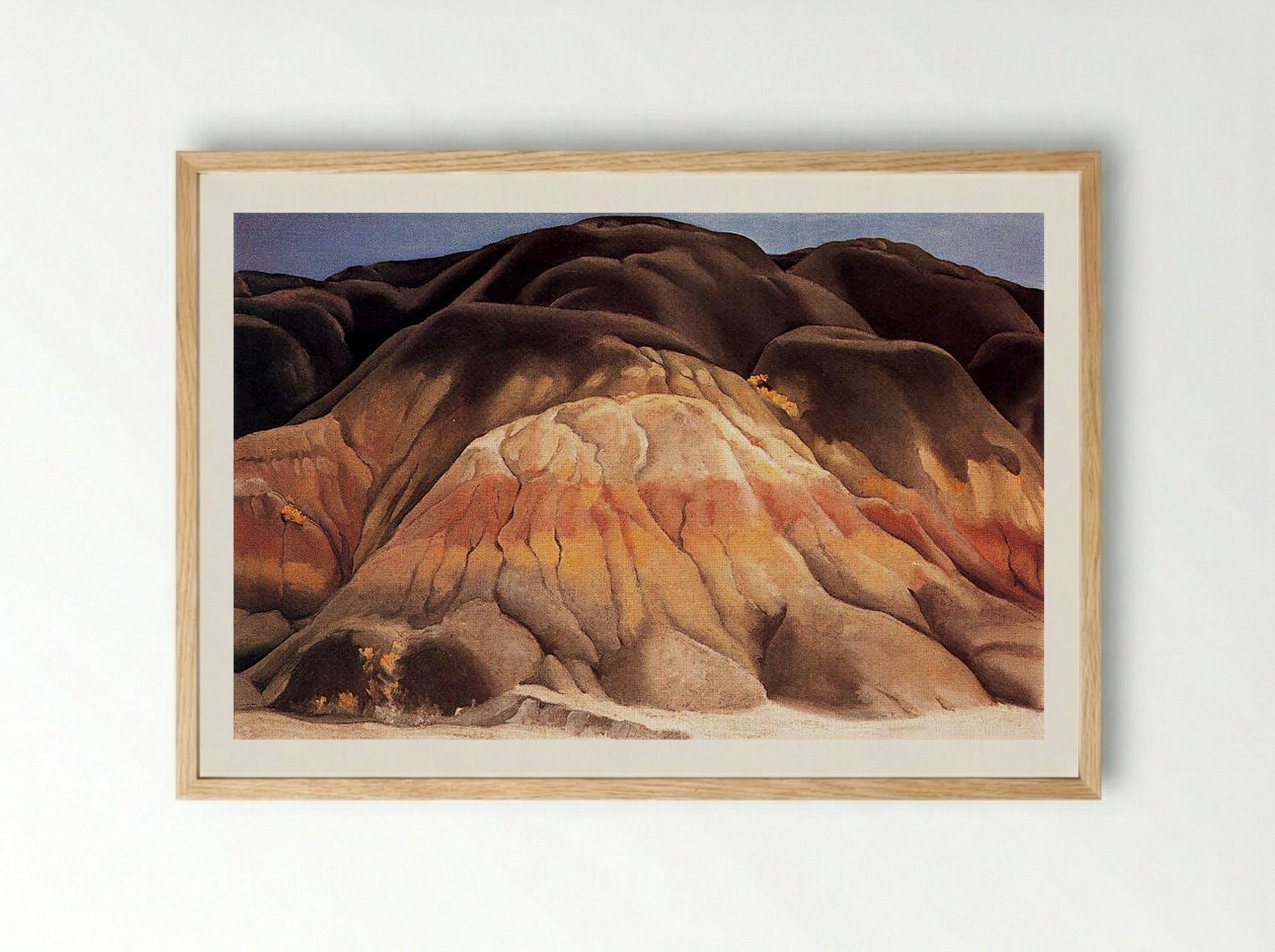 Grey Hills - Georgia O'Keeffe - Framed Print Wood