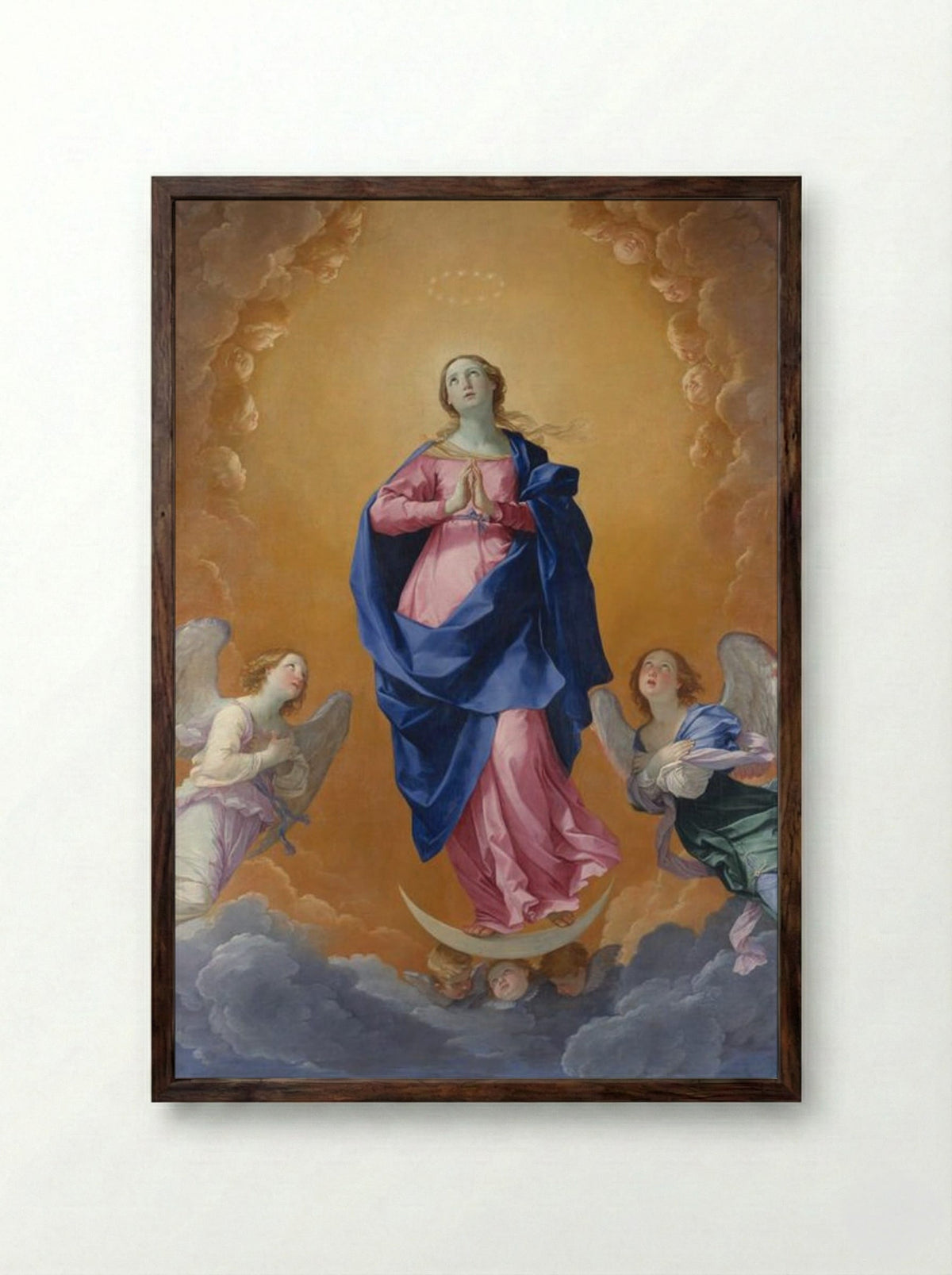 The Immaculate Conception - Guido Reni - Framed Print Dark Wood