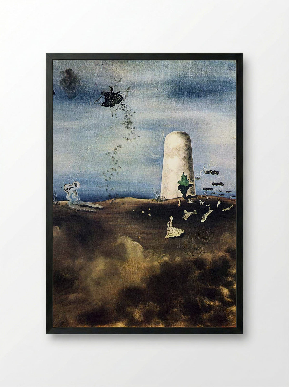 Death Awaiting his Family - Salvador Dalí - Framed Print Black