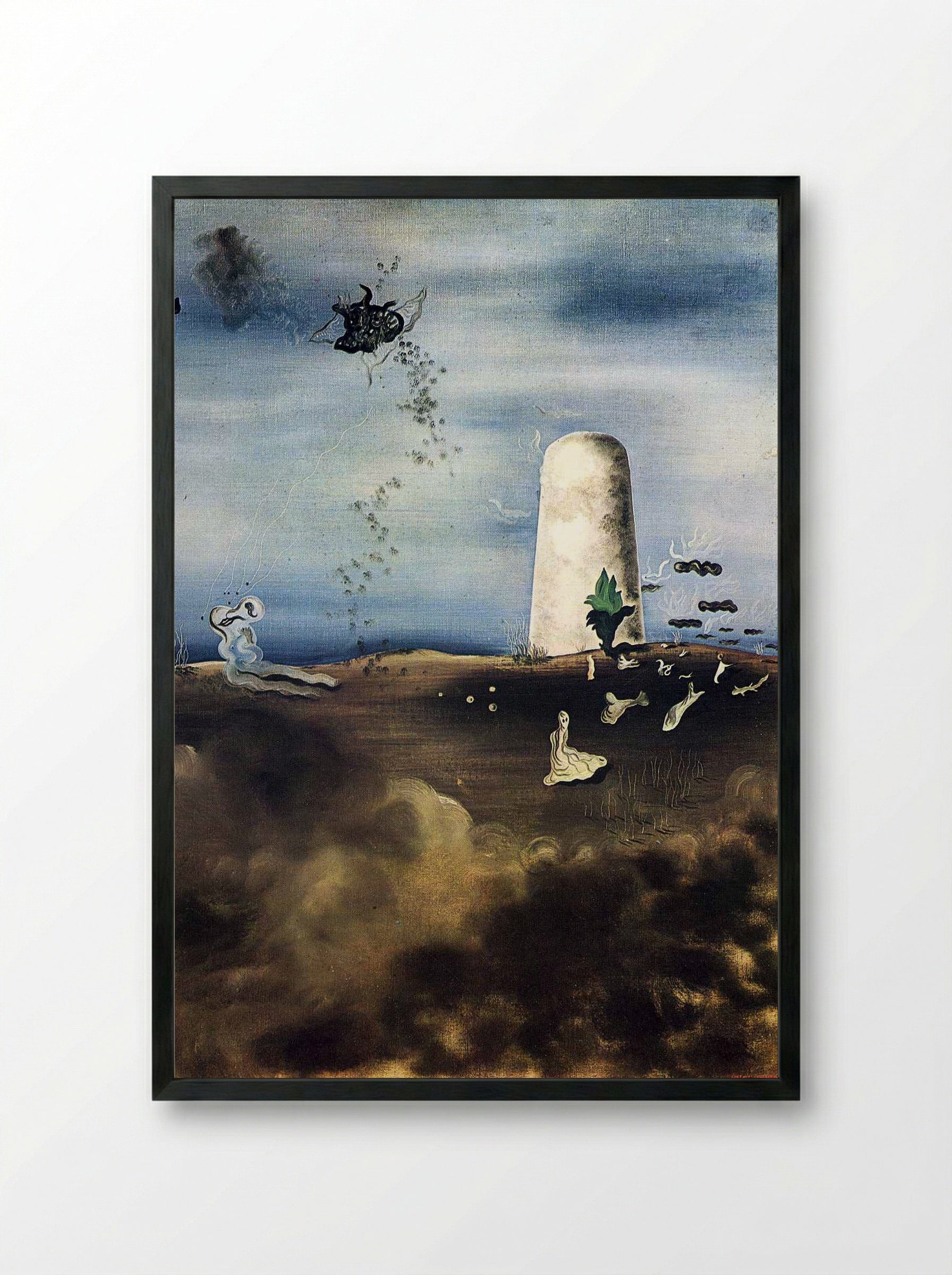 Death Awaiting his Family - Salvador Dalí - Framed Print Black