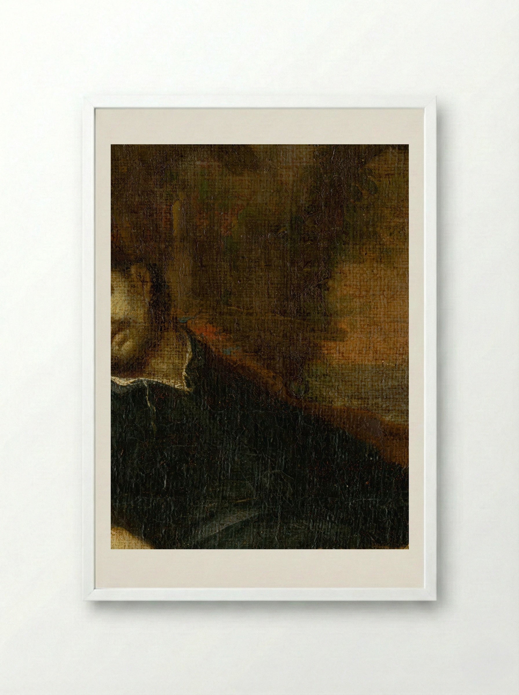 The Death of Saint Francis - Fine Art Print - Framed Print White