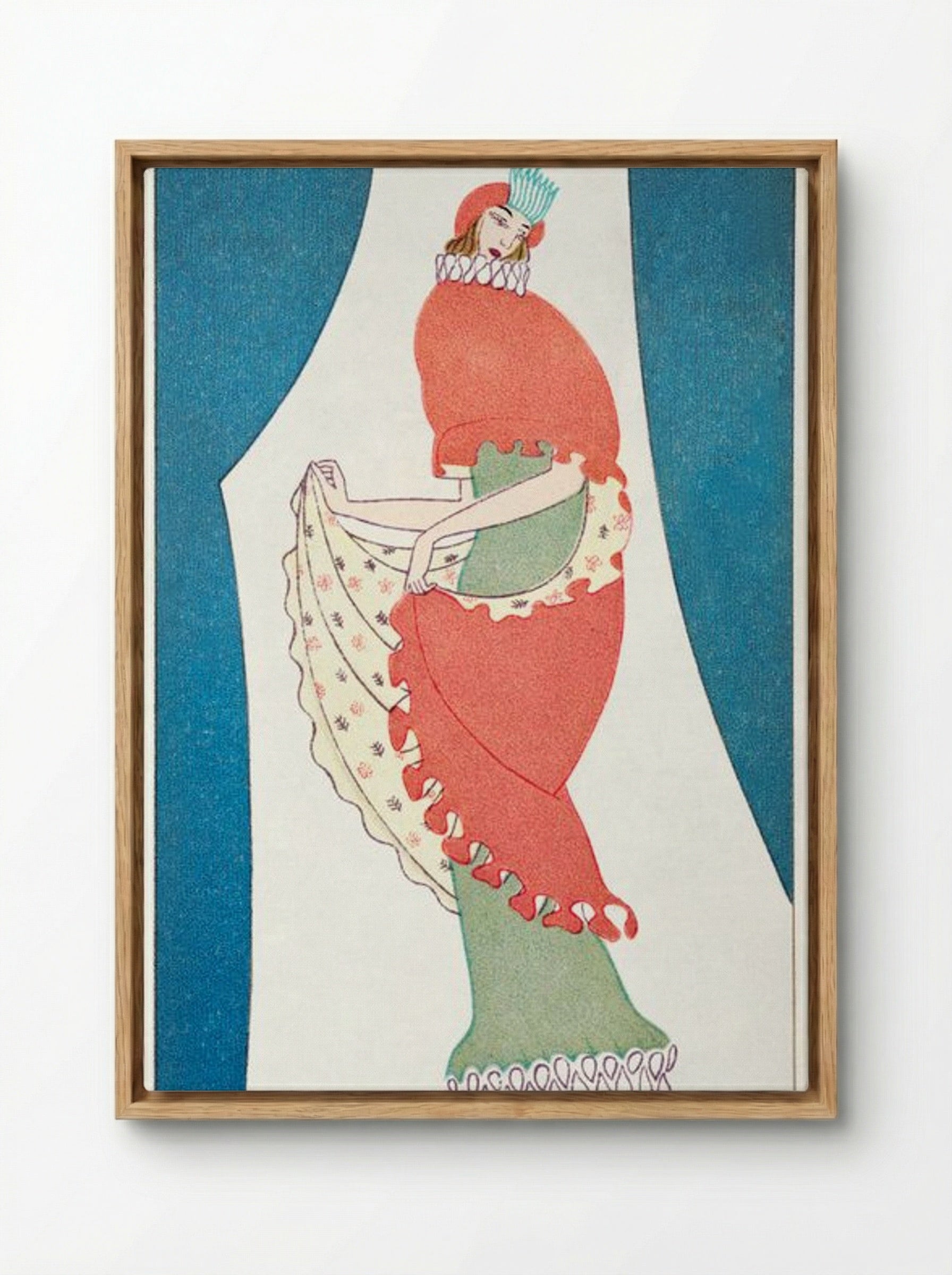 Woman in a Tubular Dress - Otto Friedrich Carl Lendecke - Framed Canvas Wood