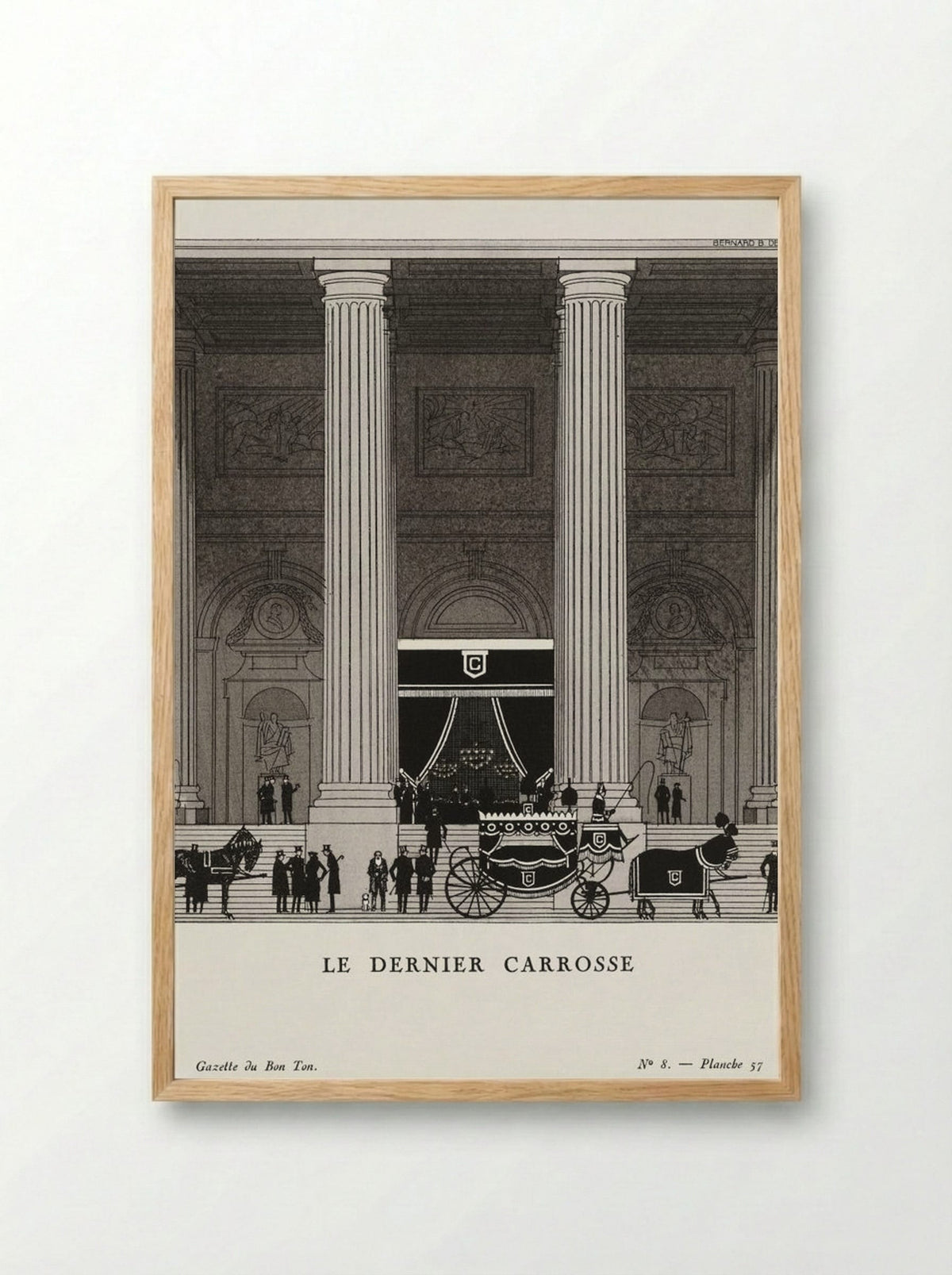 Le Dernier Carrosse - Bernard Boutet de Monvel - Framed Print Wood