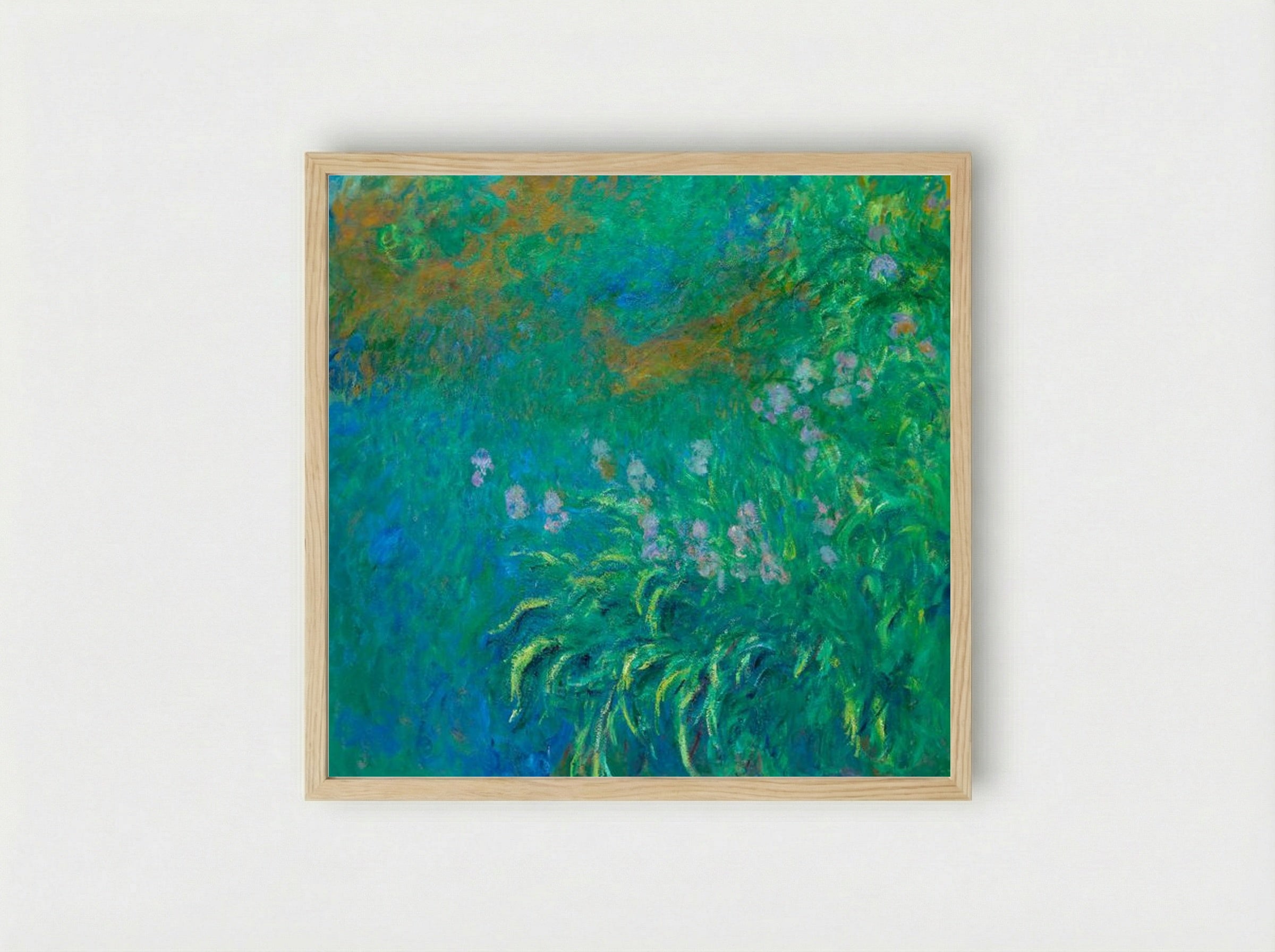 Irises - Claude Monet - Framed Print Wood