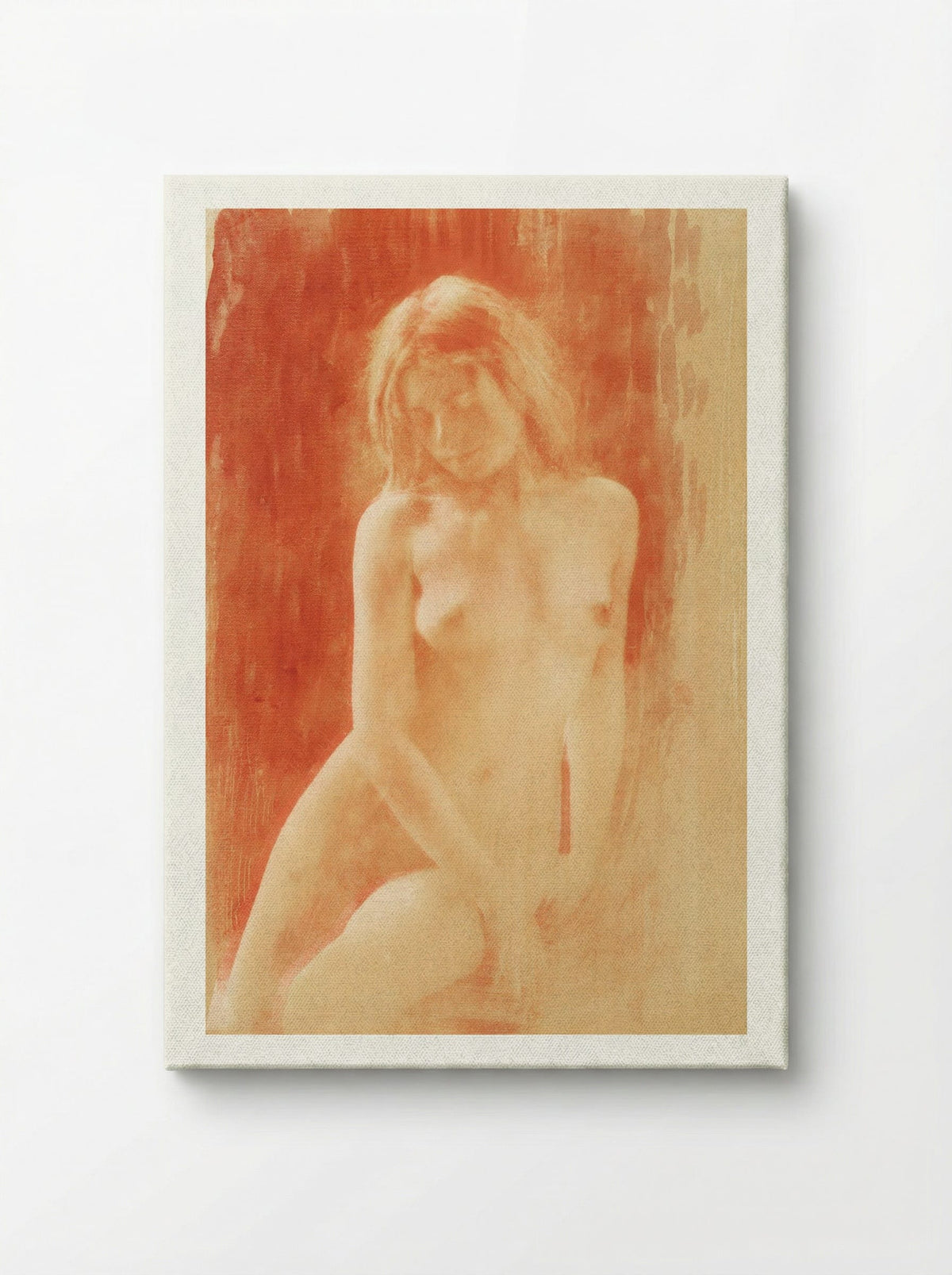 Study in Orange (Nude Woman) - René Le Bègue - Canvas