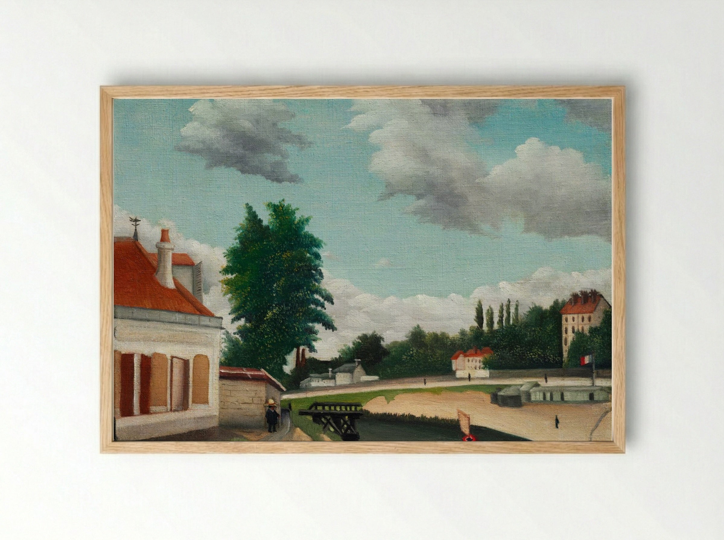 Outskirts of Paris - Henri Rousseau - Framed Print Wood