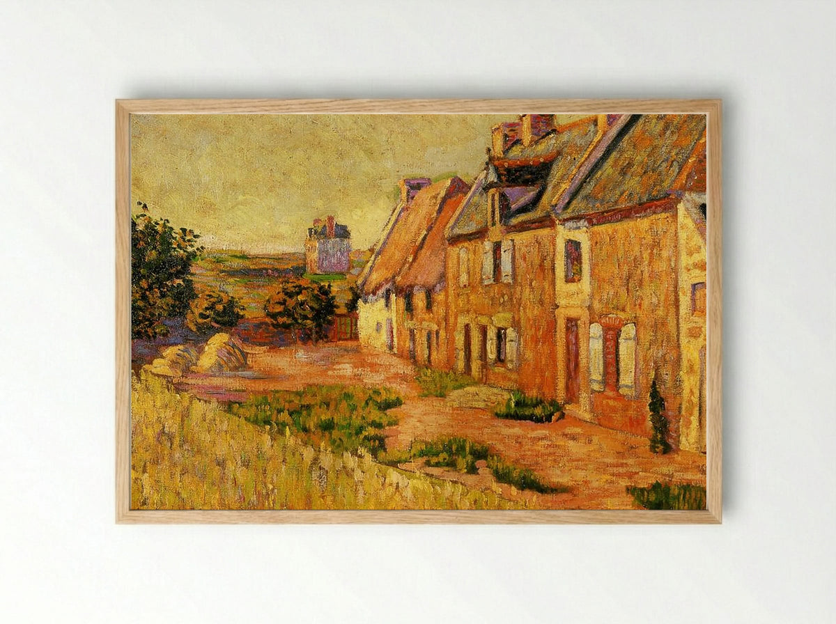Saint Briac, Courtyard of the Ville Hue - Paul Signac - Framed Print Wood
