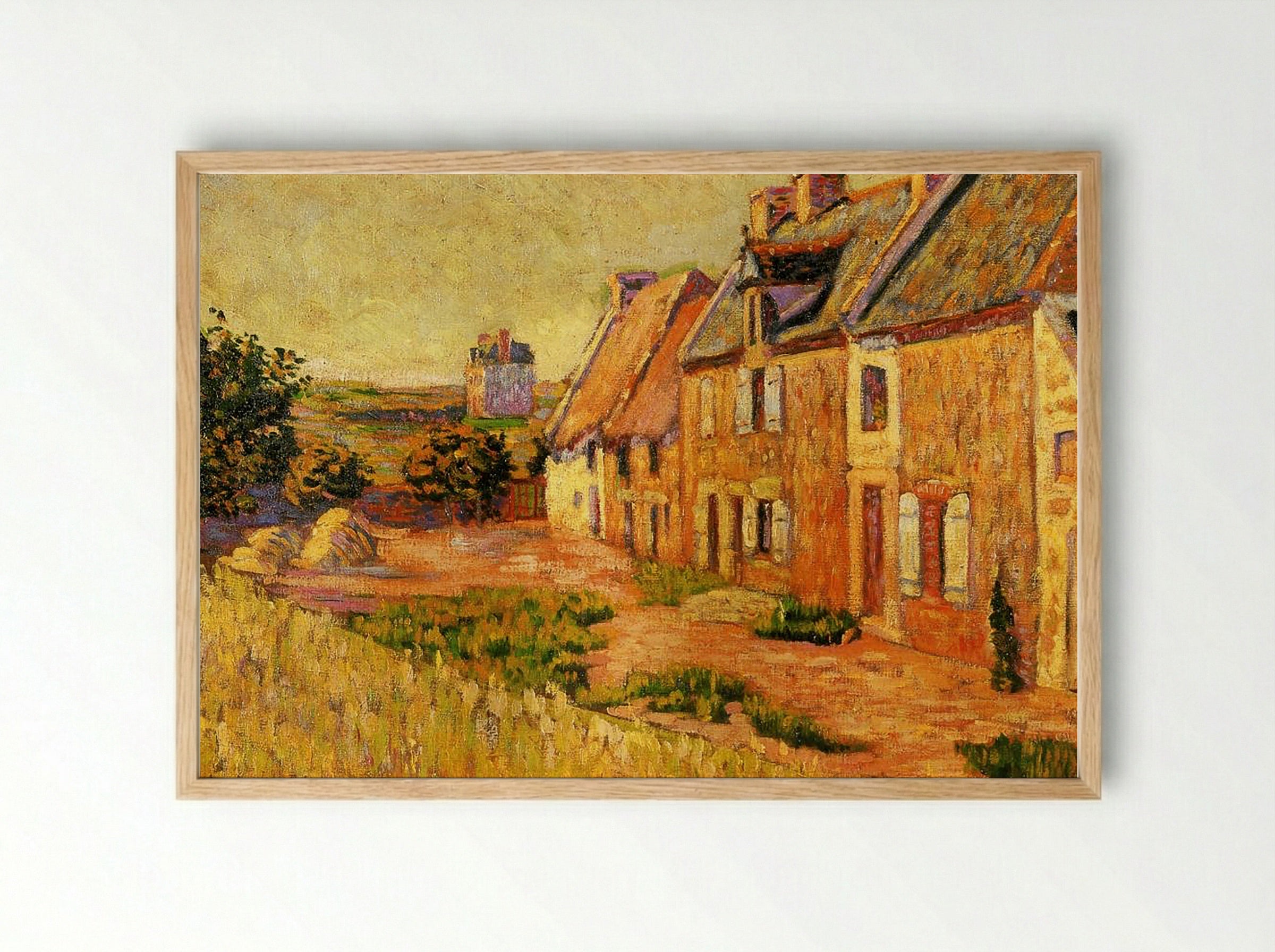Saint Briac, Courtyard of the Ville Hue - Paul Signac - Framed Print Wood