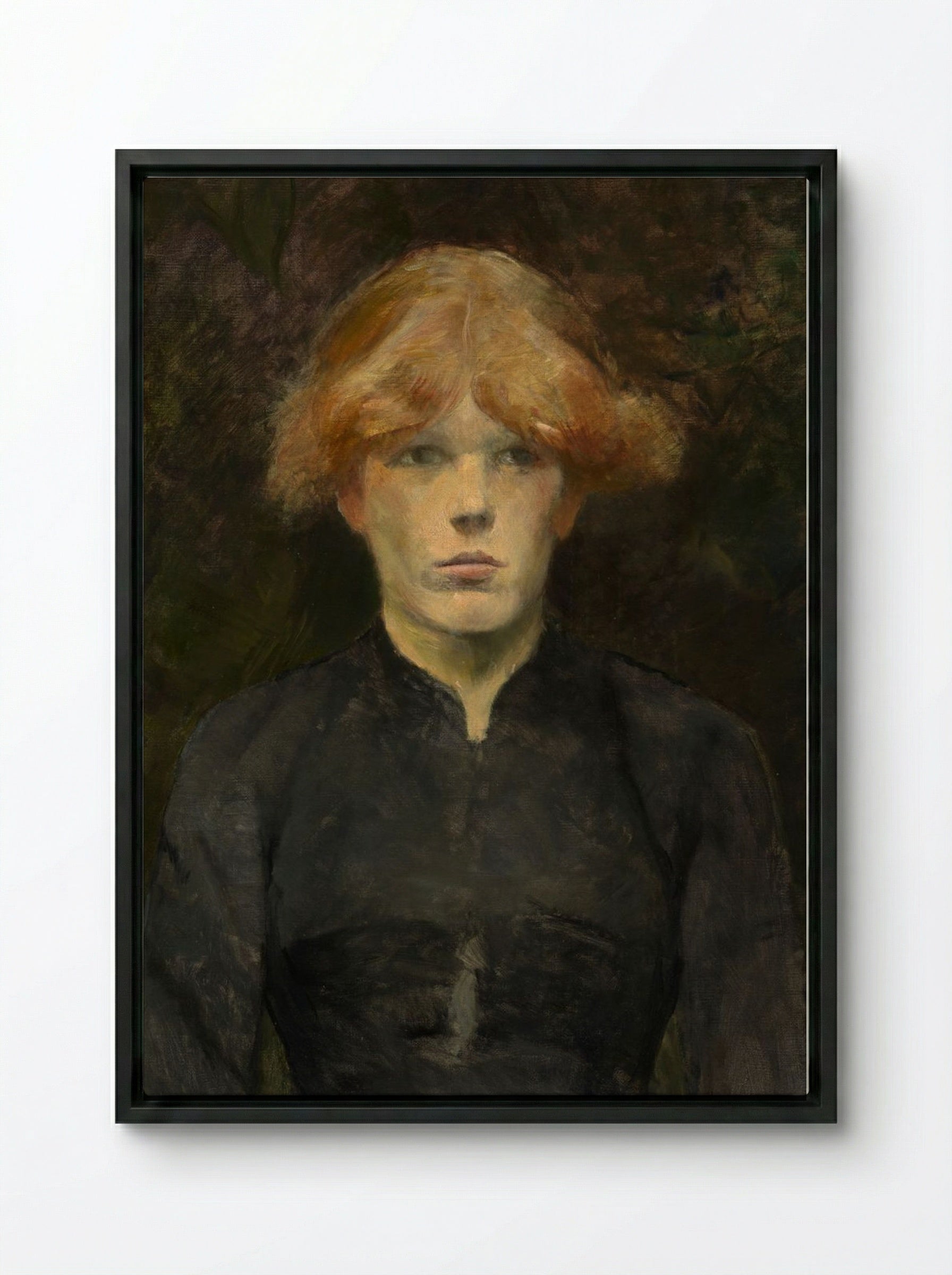 Carmen - Henri de Toulouse-Lautrec - Framed Canvas Black