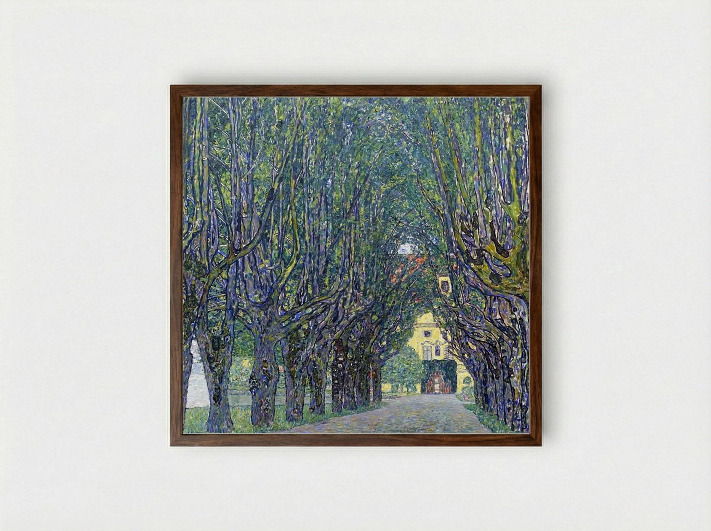 Avenue at Schloss Kammer - Gustav Klimt - Framed Print Dark Wood