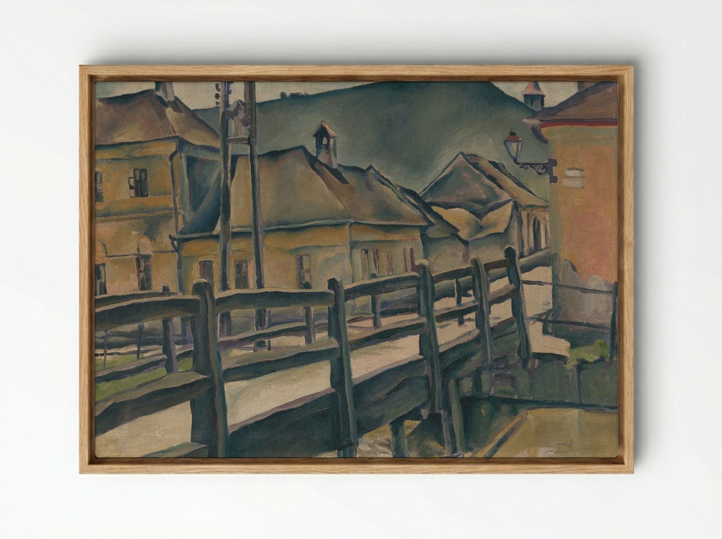 Garbiarska Street in Košice - Konštantín Bauer - Framed Canvas Wood