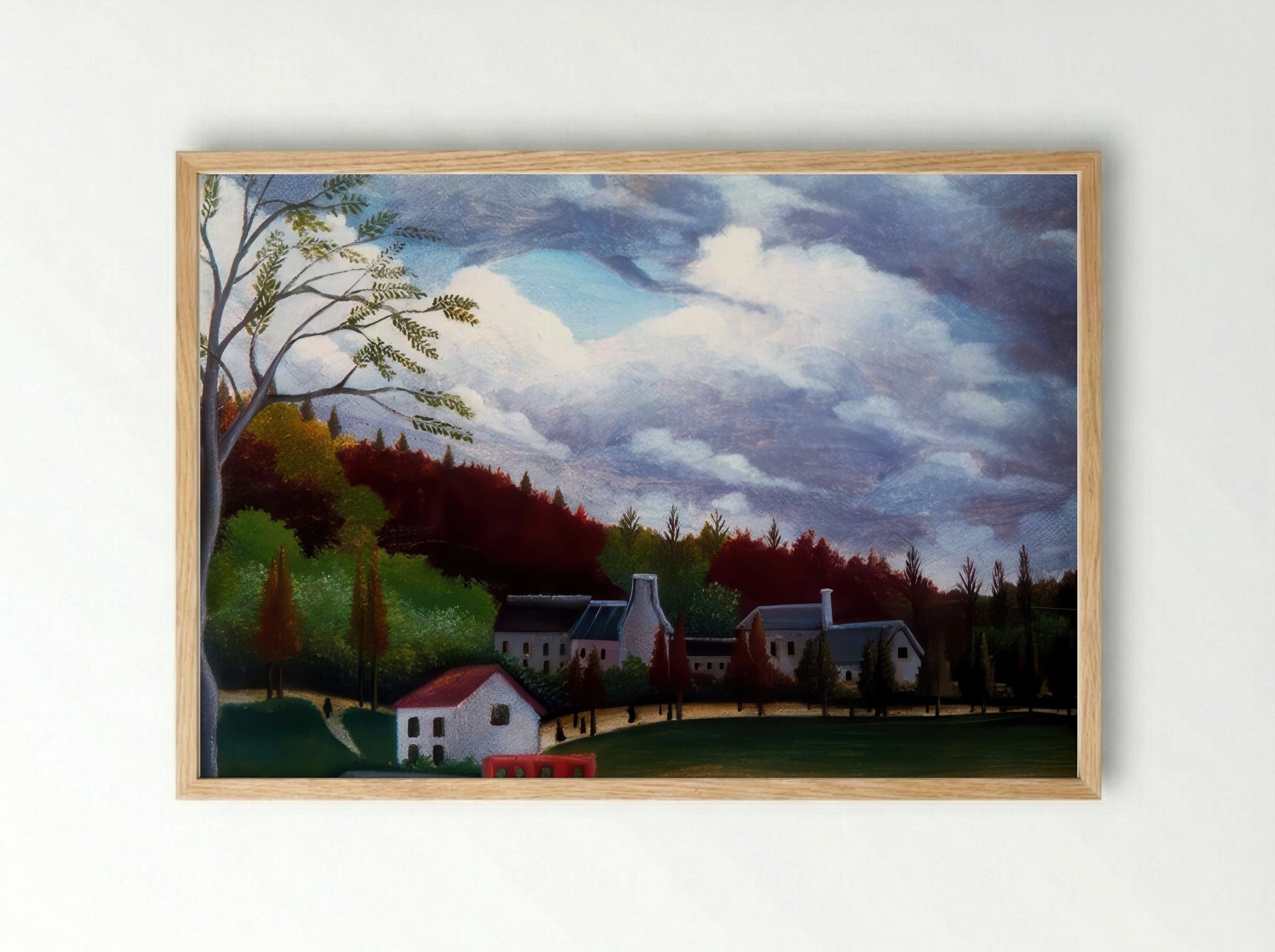 The Bièvre at Gentilly by Henri Rousseau – Naïve Art French River Landscape Print - Framed Print Wood
