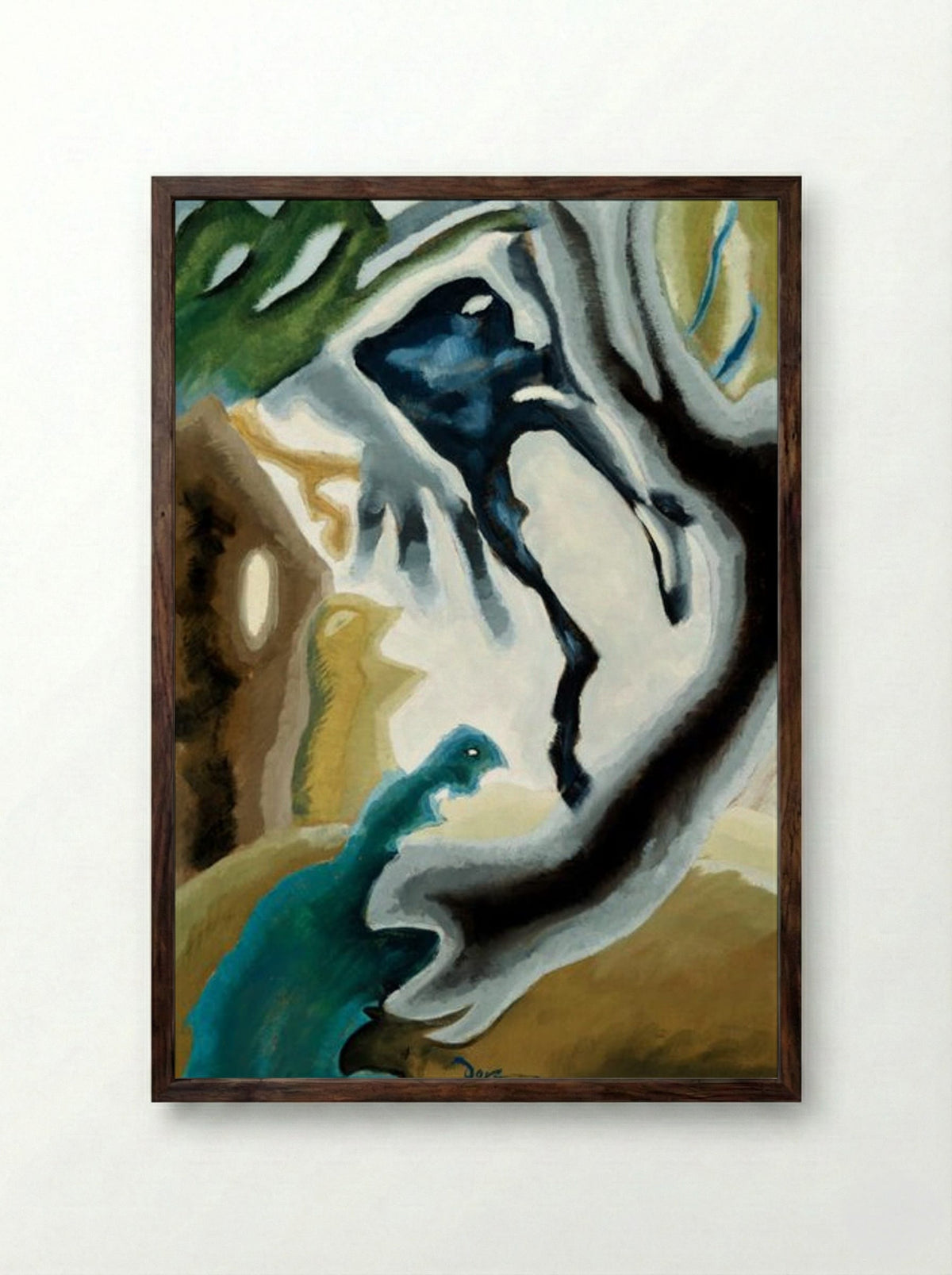 Barnyard Fantasy - Arthur Dove - Framed Print Dark Wood
