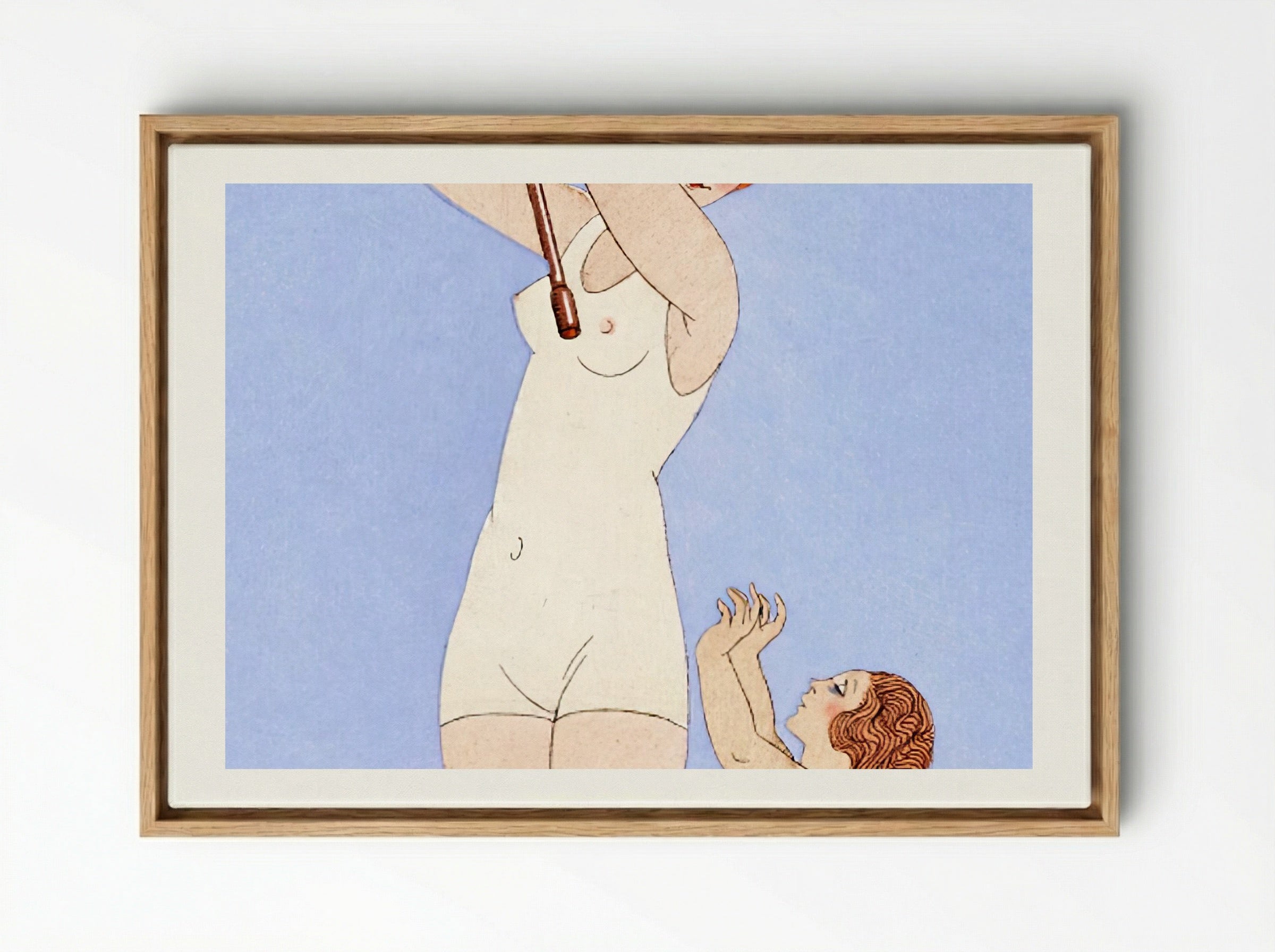 Au Lido, Plate no. 14 - George Barbier - Framed Canvas Wood