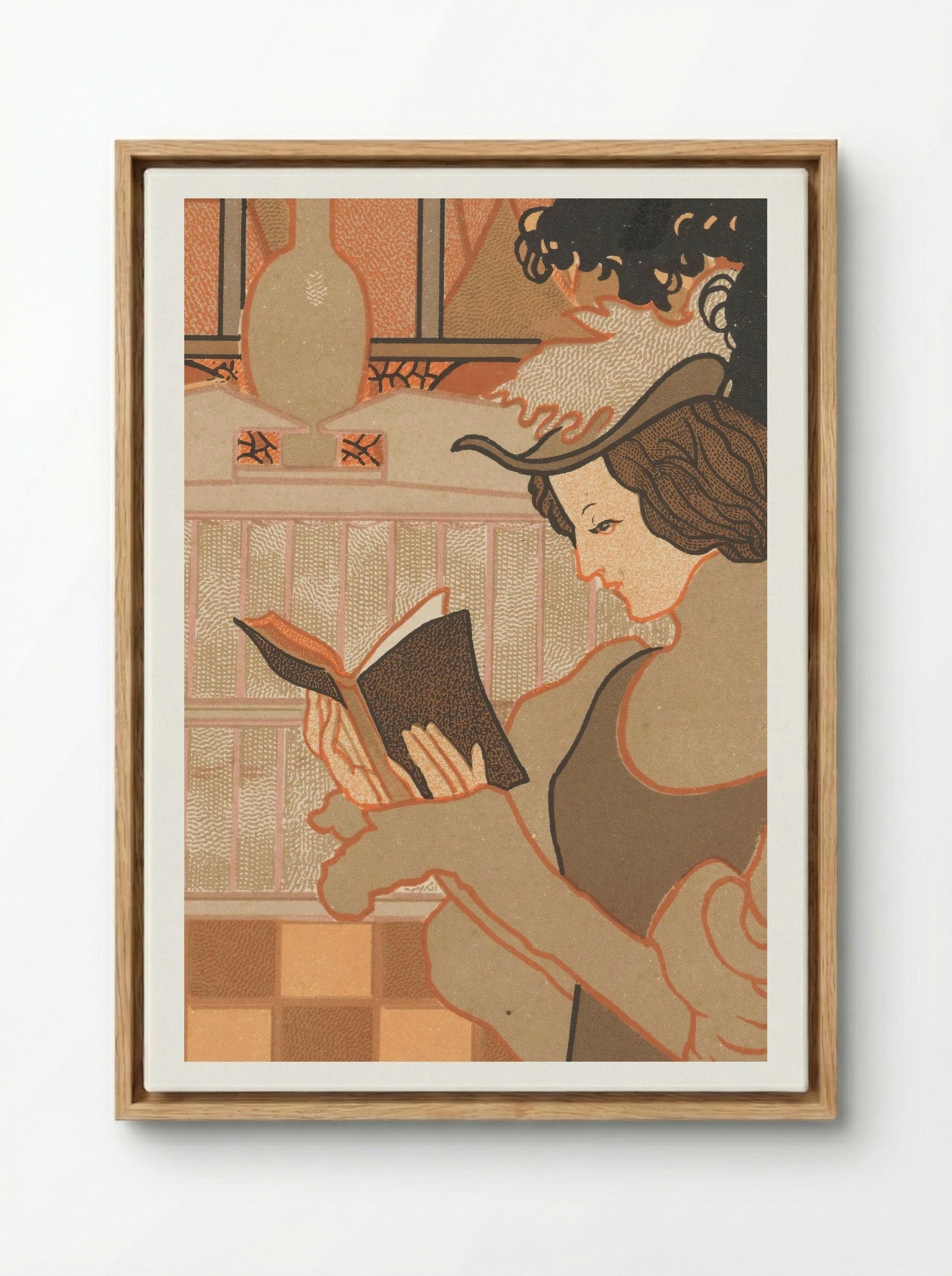 Nieuwjaarswens van Octave Uzanne voor het jaar 1897 - Georges de Feure - Framed Canvas Wood