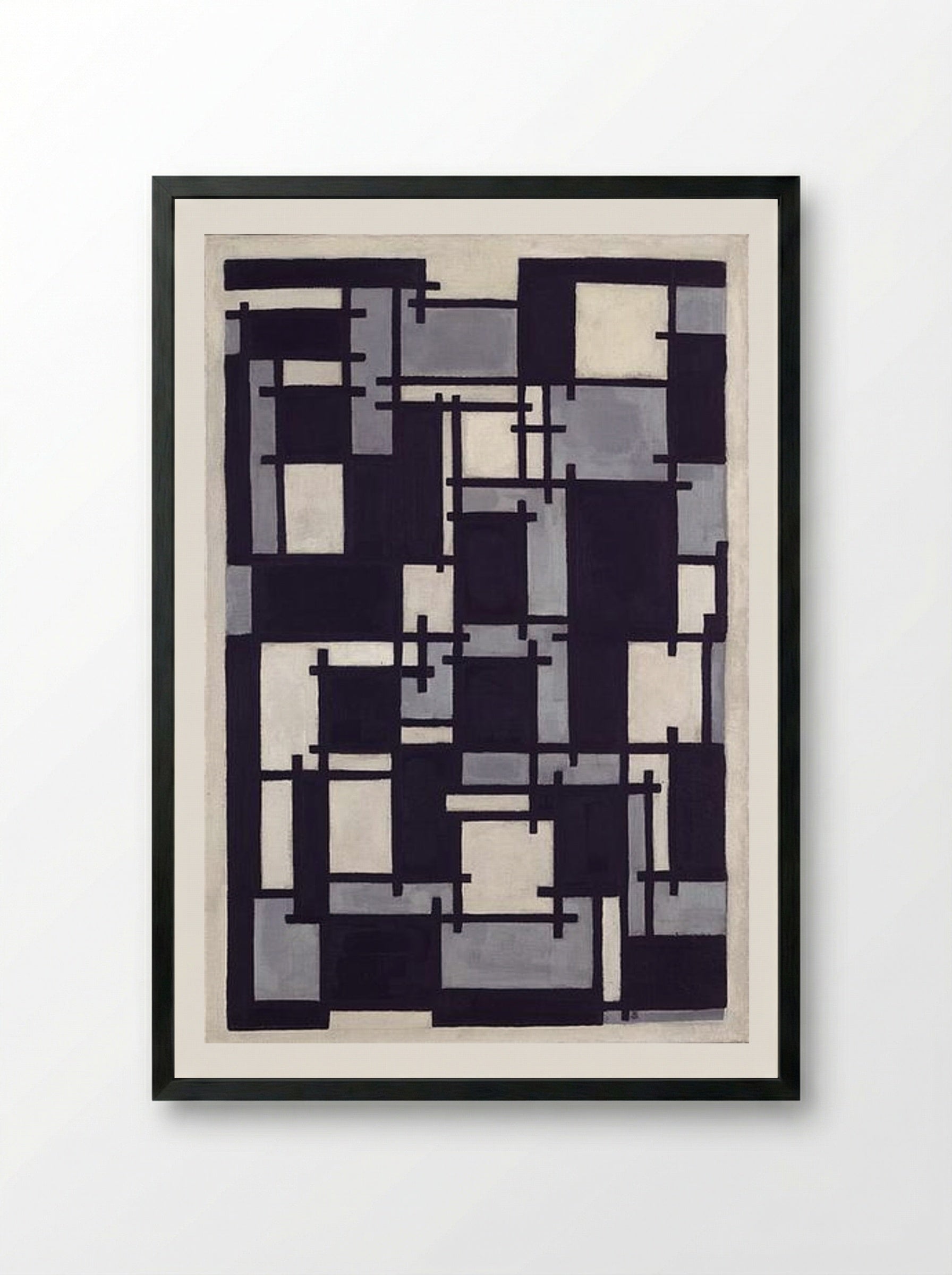 Composition X - Theo van Doesburg - Framed Print Black
