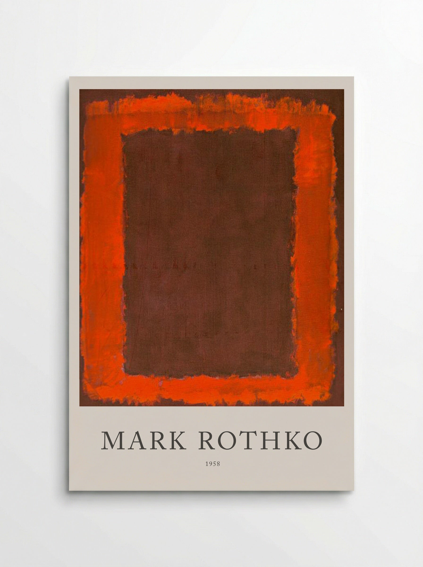 Untitled (Brown and Orange Rectangle) - Mark Rothko - Poster