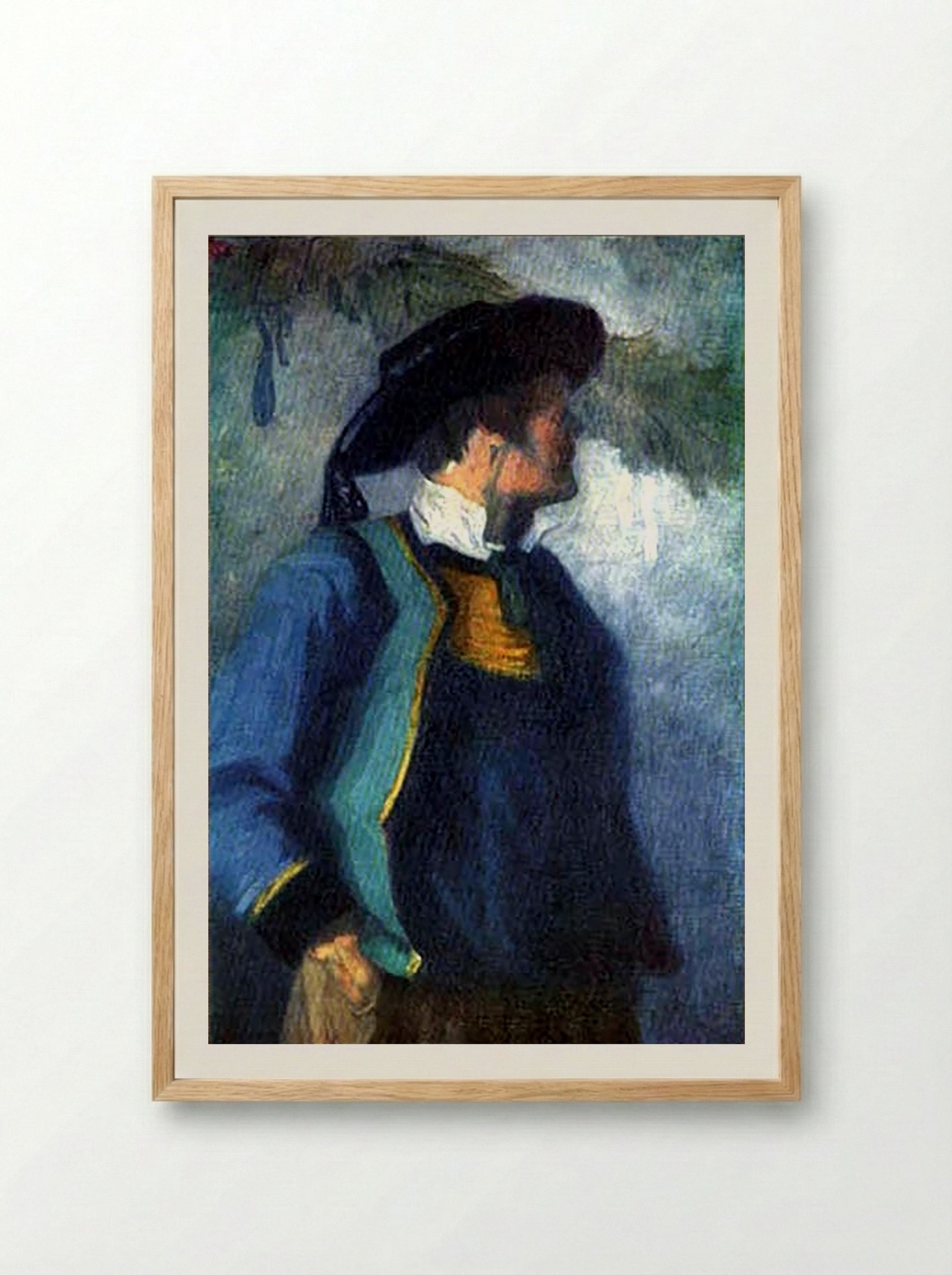 Self-Portrait with Top Hat - Henri de Toulouse-Lautrec - Framed Print Wood