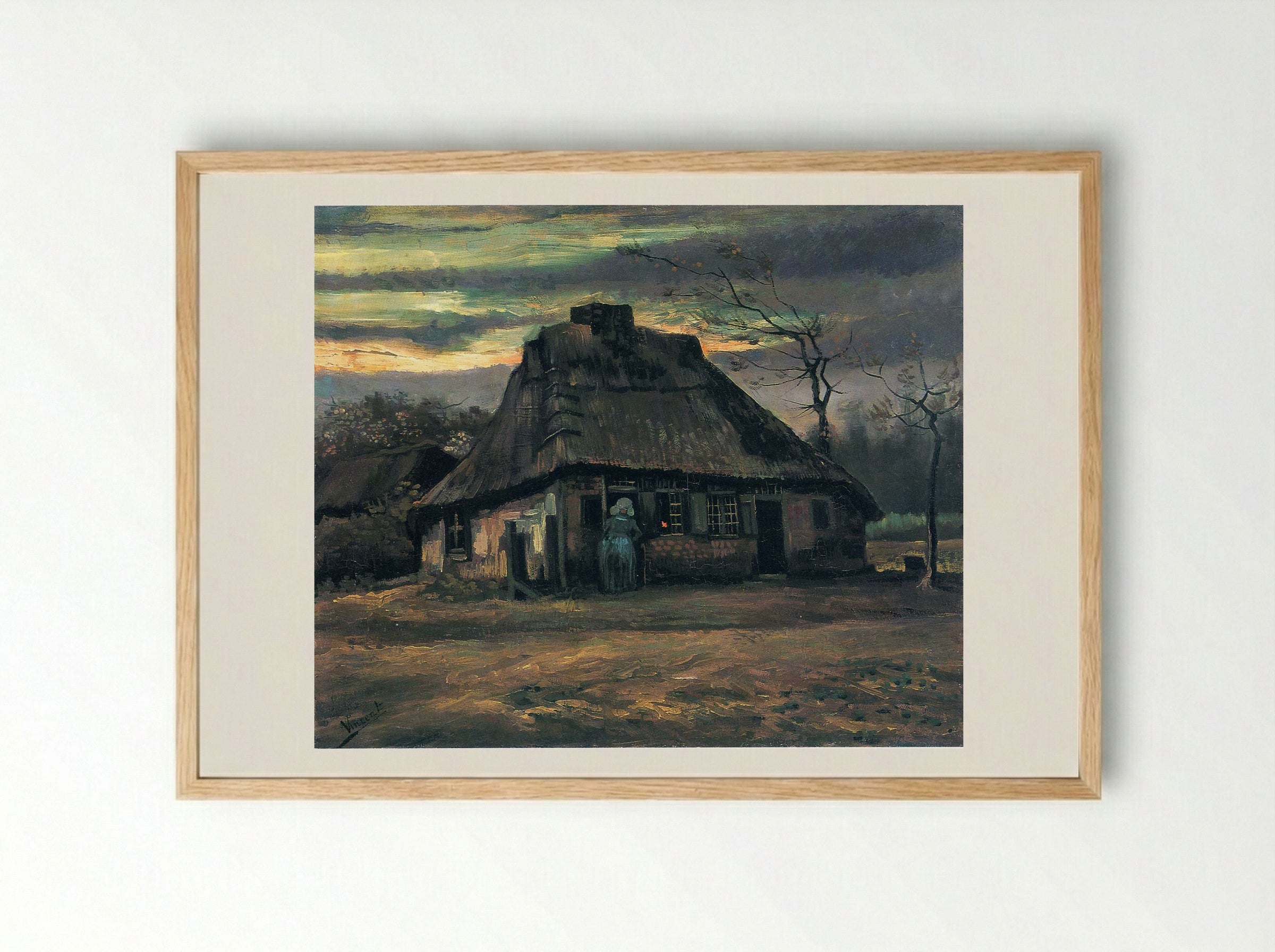 The Cottage - Vincent van Gogh - Framed Print Wood