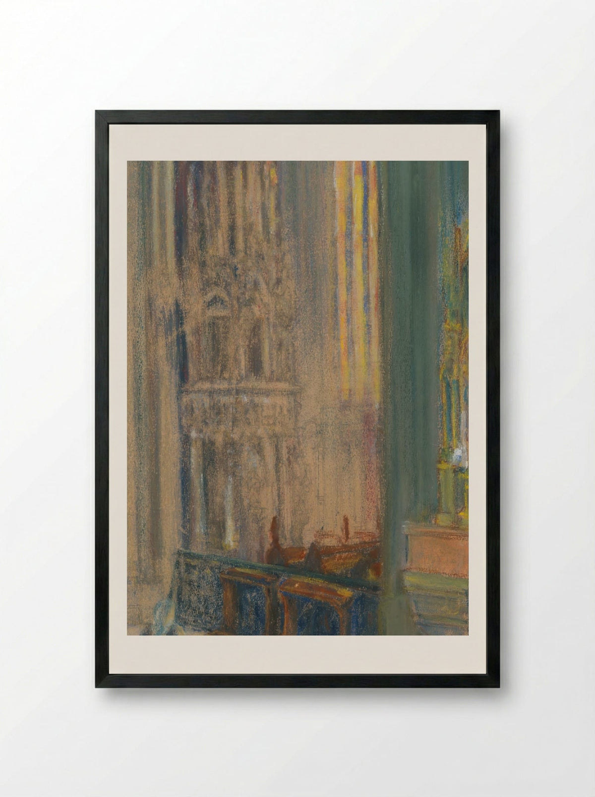 Interior of Košice Cathedral - Konstantin Bauer - Framed Print Black