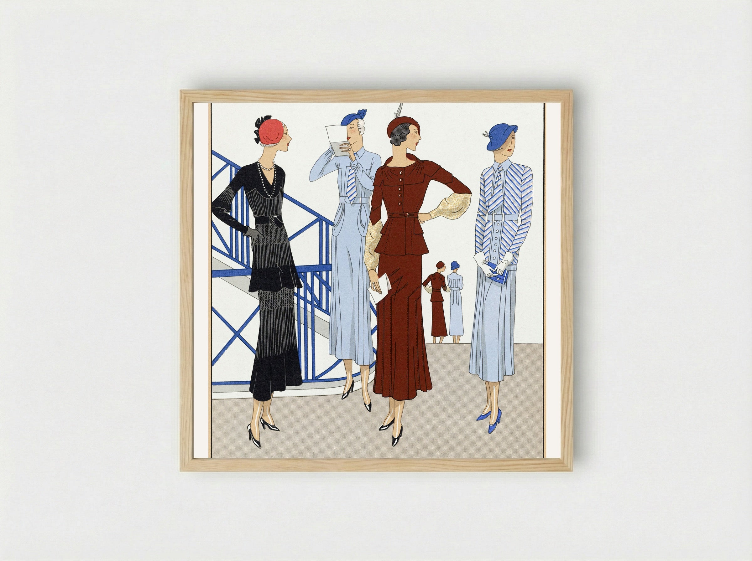 Ladieswear, 1932 - Martial et Armand and Bernard et Cie - Framed Print Wood