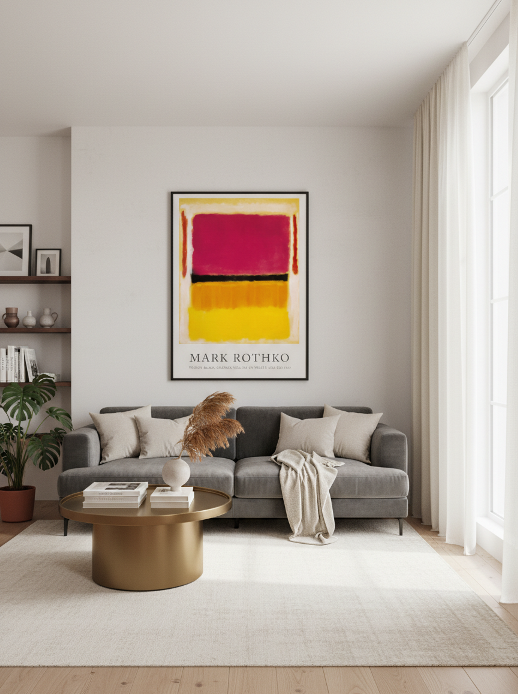 Violet, Black, Orange, Yellow on White and Red - Mark Rothko - Lifestyle