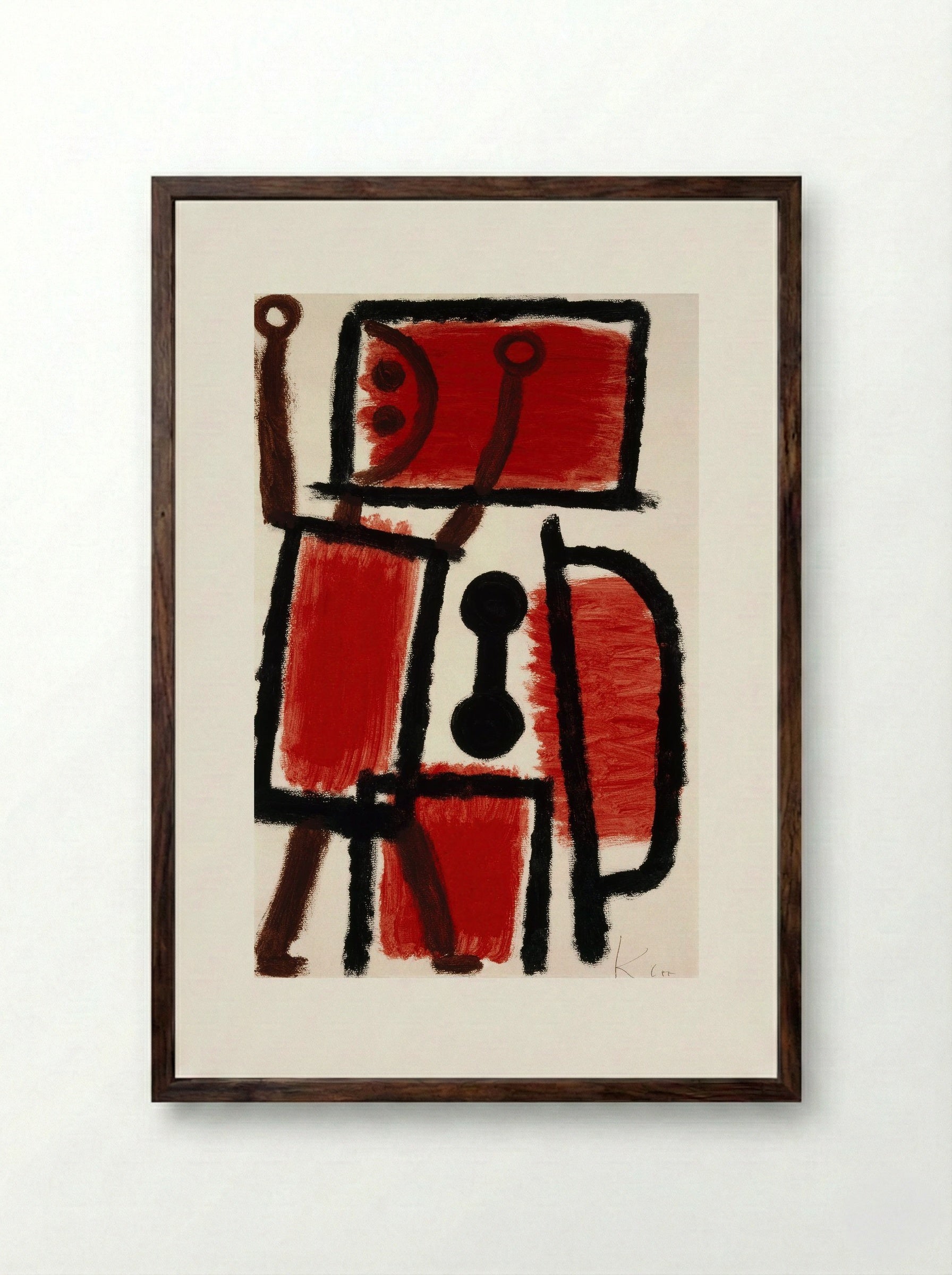 Locksmith - Paul Klee - Framed Print Dark Wood
