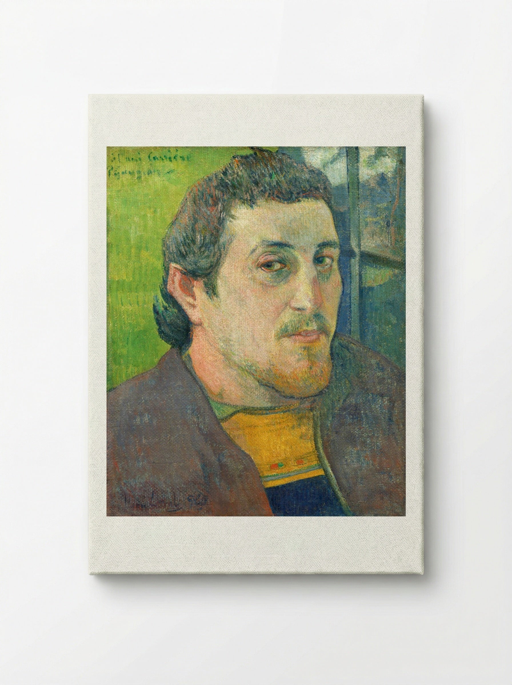 Self-Portrait Dedicated to Carrière - Paul Gauguin - Canvas