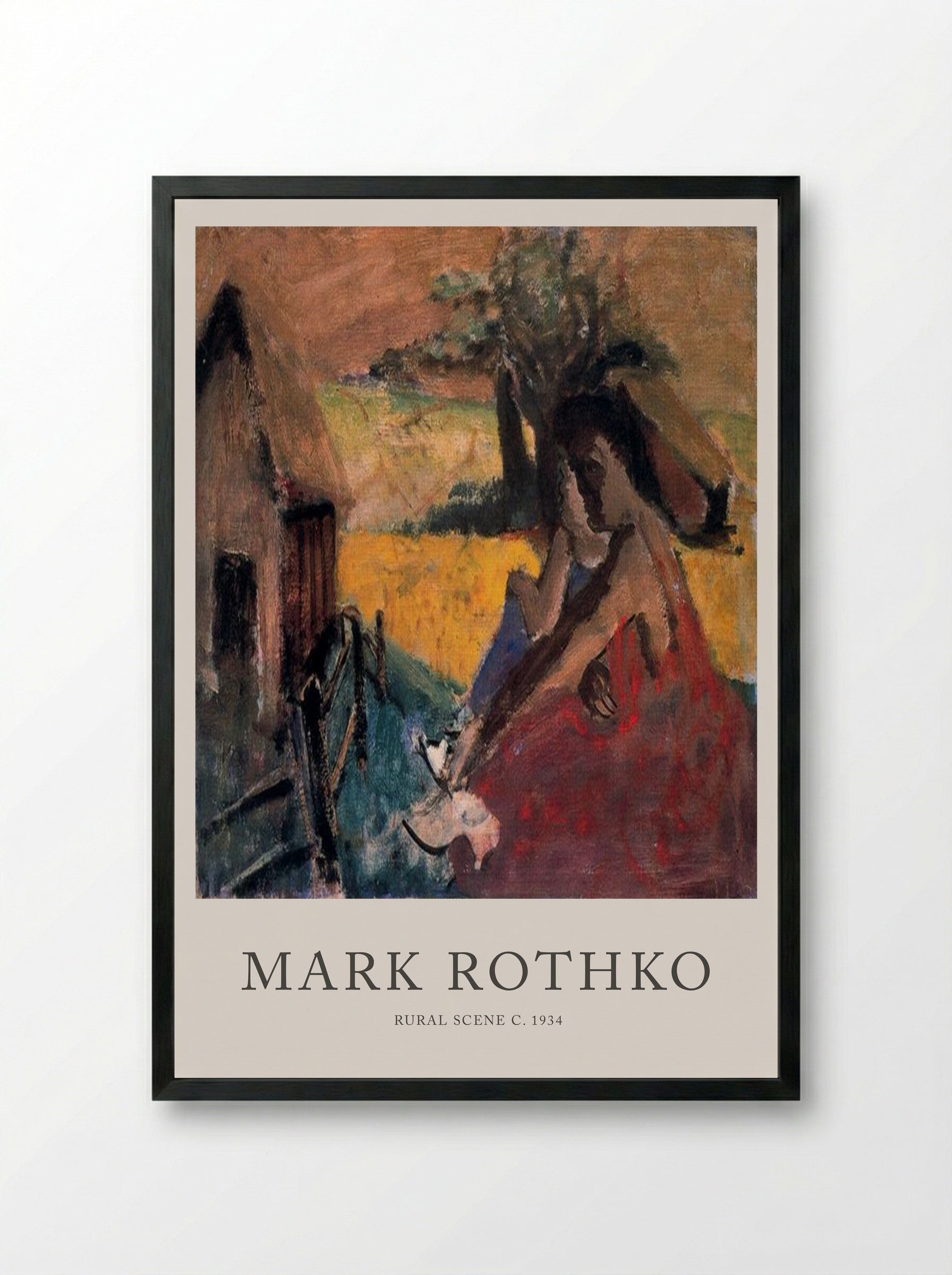 Rural Scene - Mark Rothko - Framed Print Black