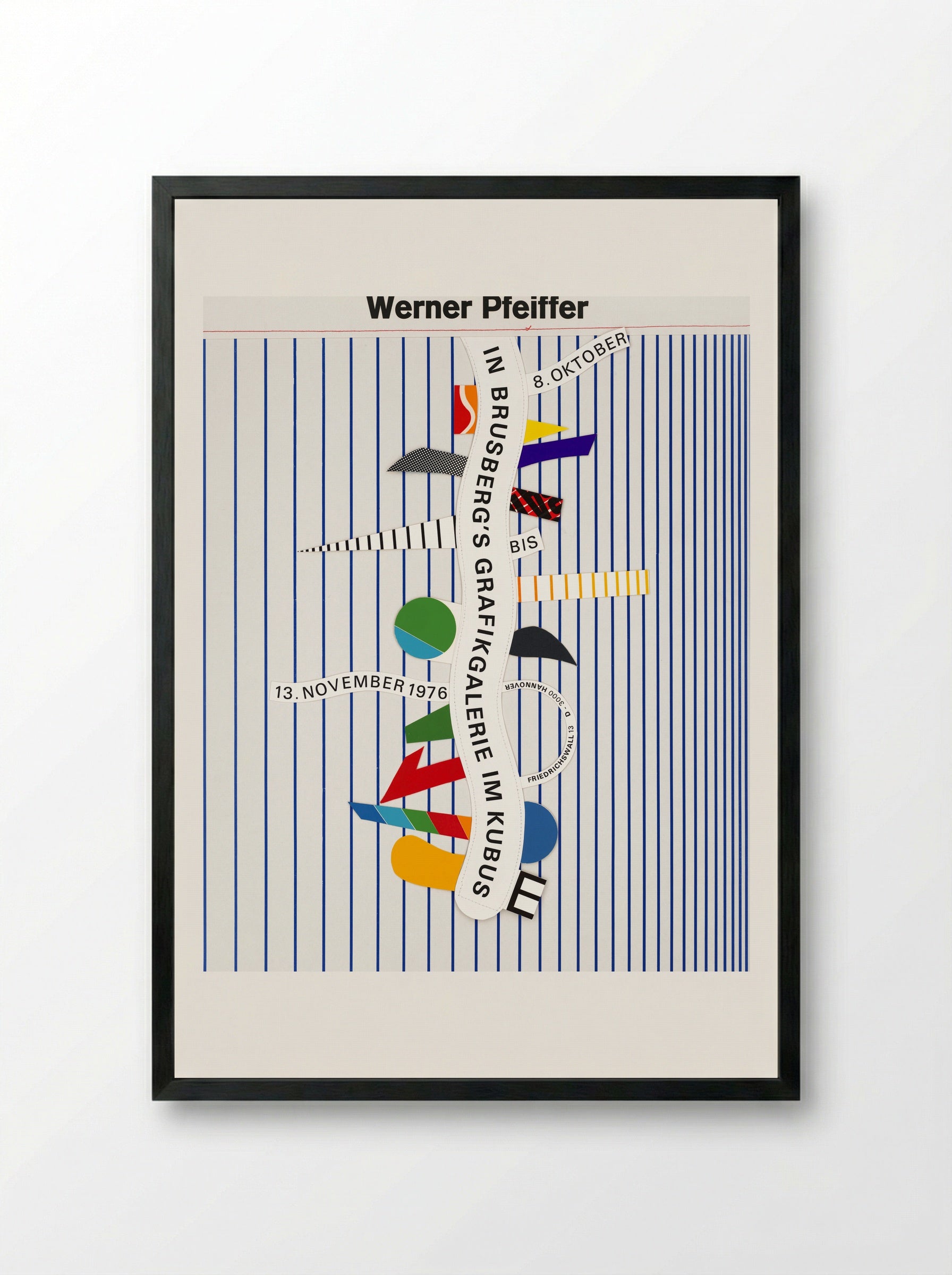 Exhibition in Brusberg's Grafikgalerie im Kubus - Werner Pfeiffer - Framed Print Black