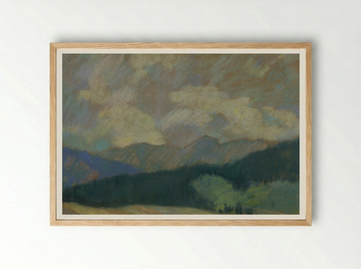 Mountain Landscape - Zolo Palugyay - Framed Print Wood