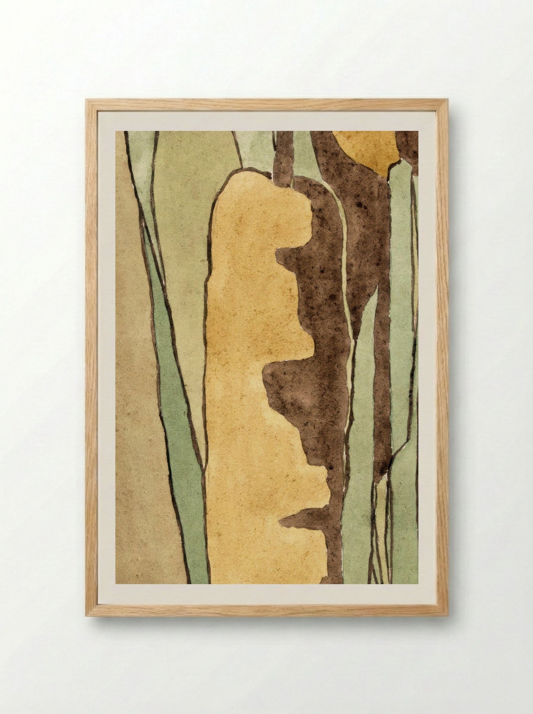 Cattail (1915) - Hannah Borger Overbeck - Framed Print Wood
