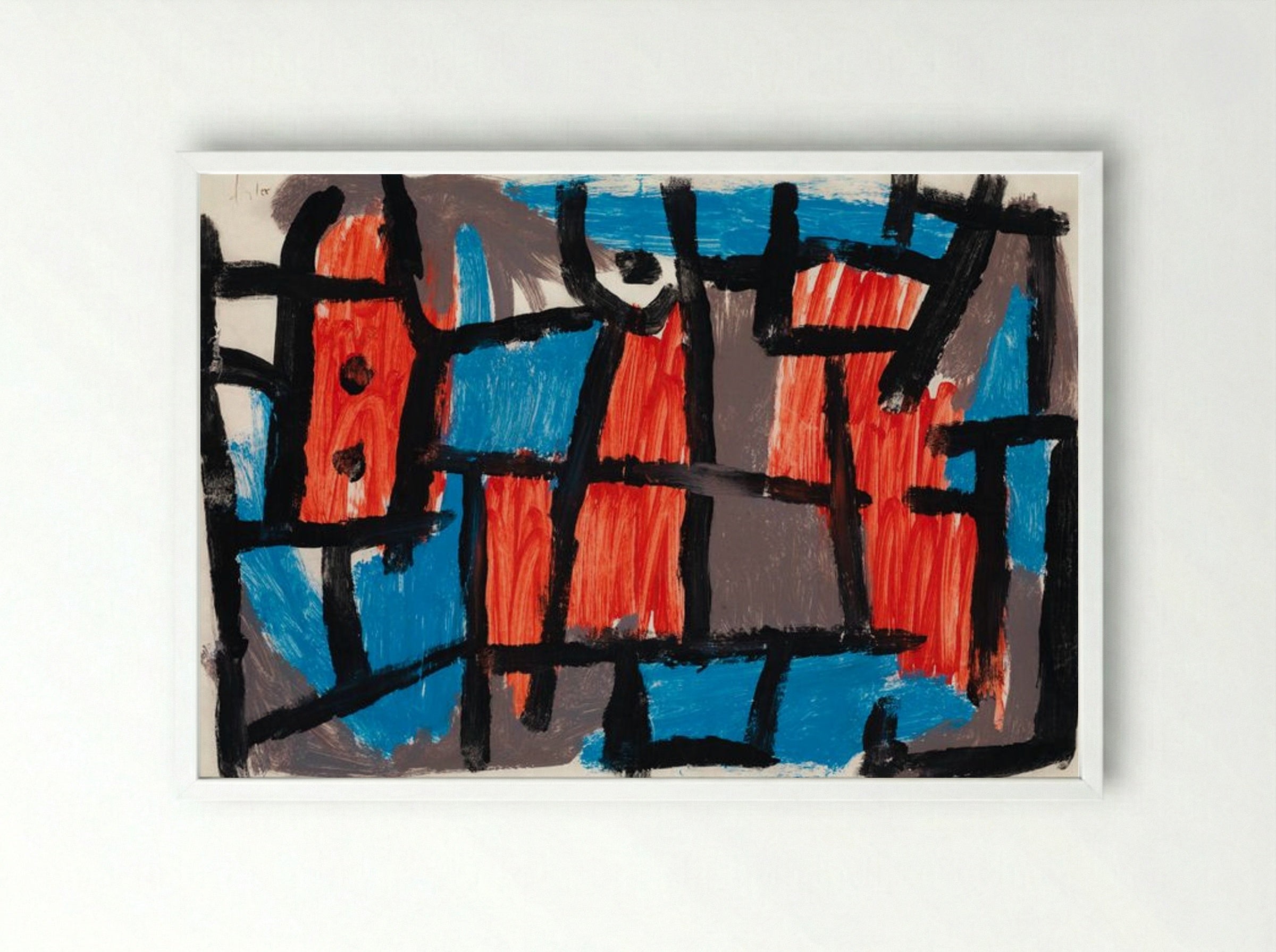 The Hour Before One Night - Paul Klee - Framed Print White