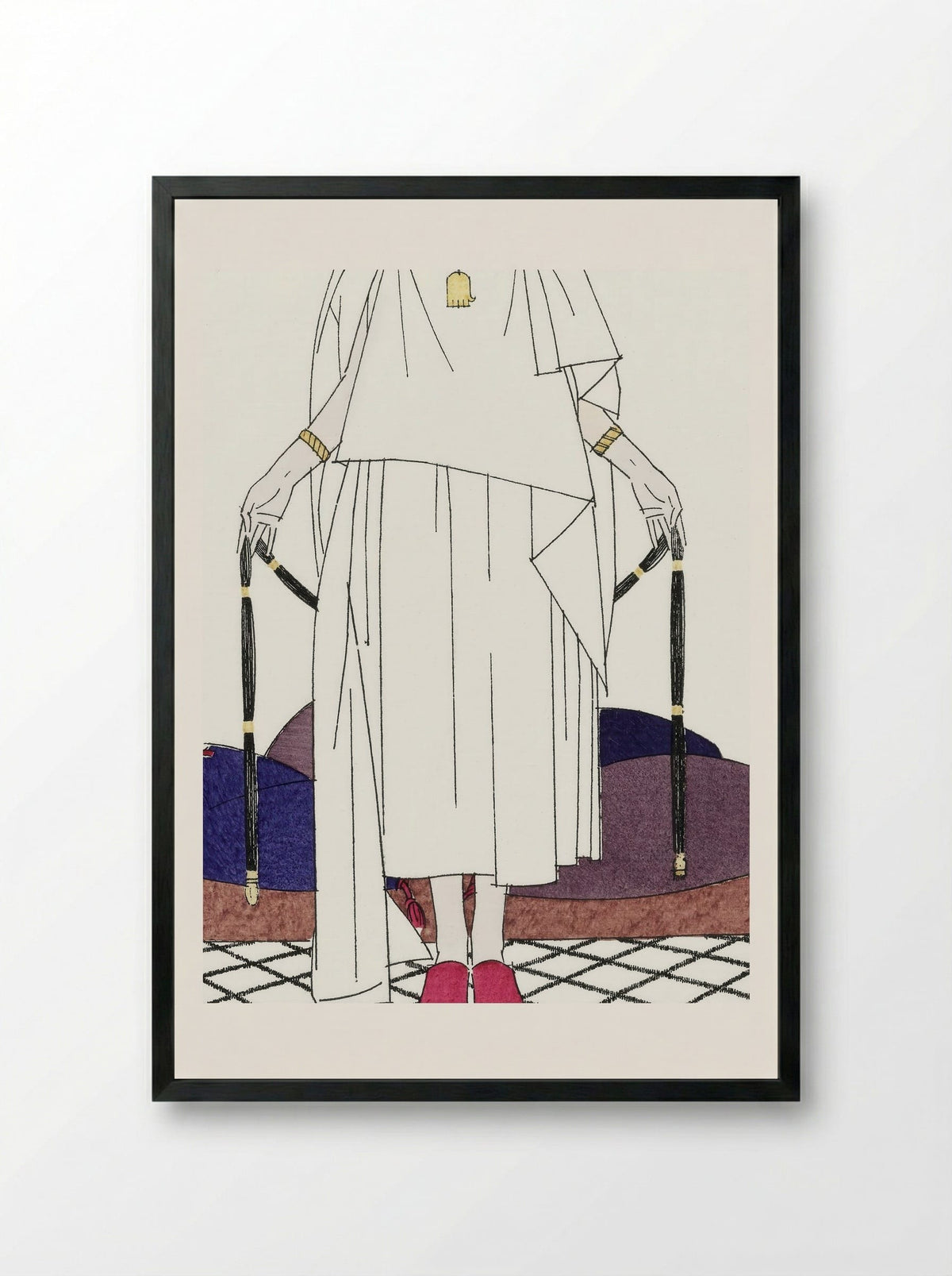 Les Beaux Jours de Fez ou la Fatma Improvisée - Bernard Boutet de Monvel - Framed Print Black